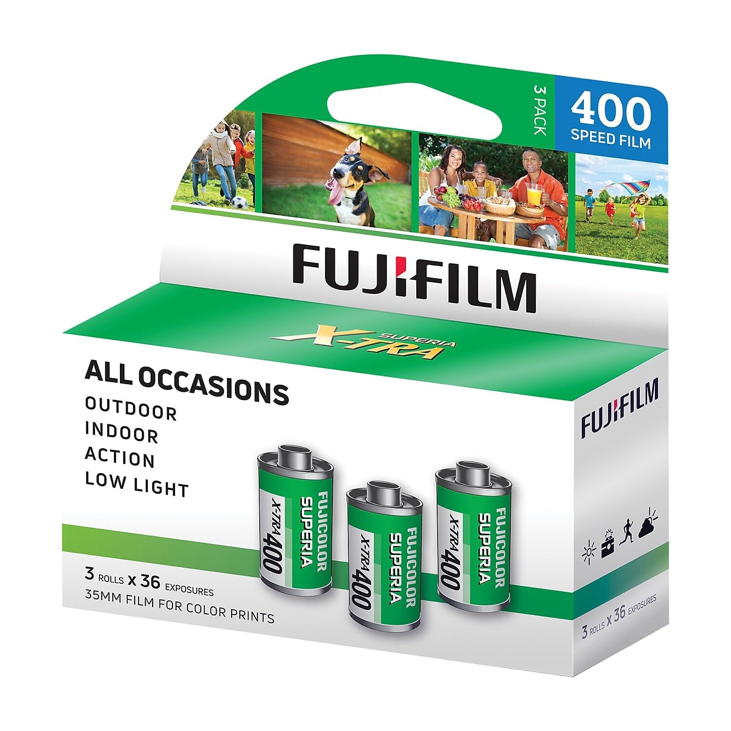 Fujifilm 600022183 Fujicolor 400 Color Negative Film 36 Exposures (3 Pack)