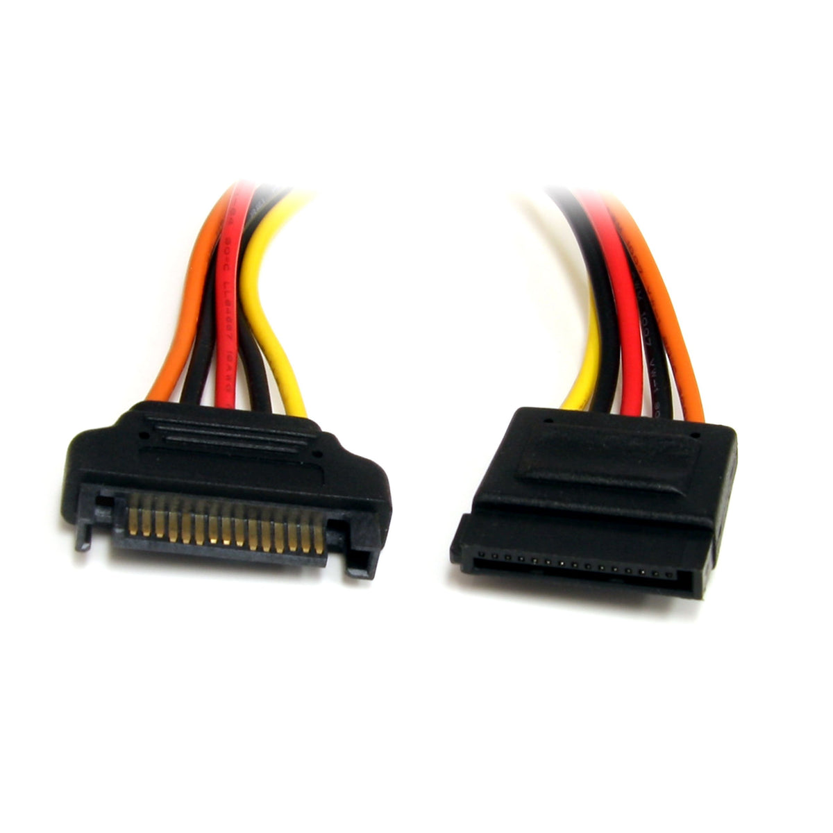 Startech.Com 12In 15 Pin Sata Power Extension Cable   Sata Power Male To Female Extender   12 Inch Sata Power Extension Cord (Sa