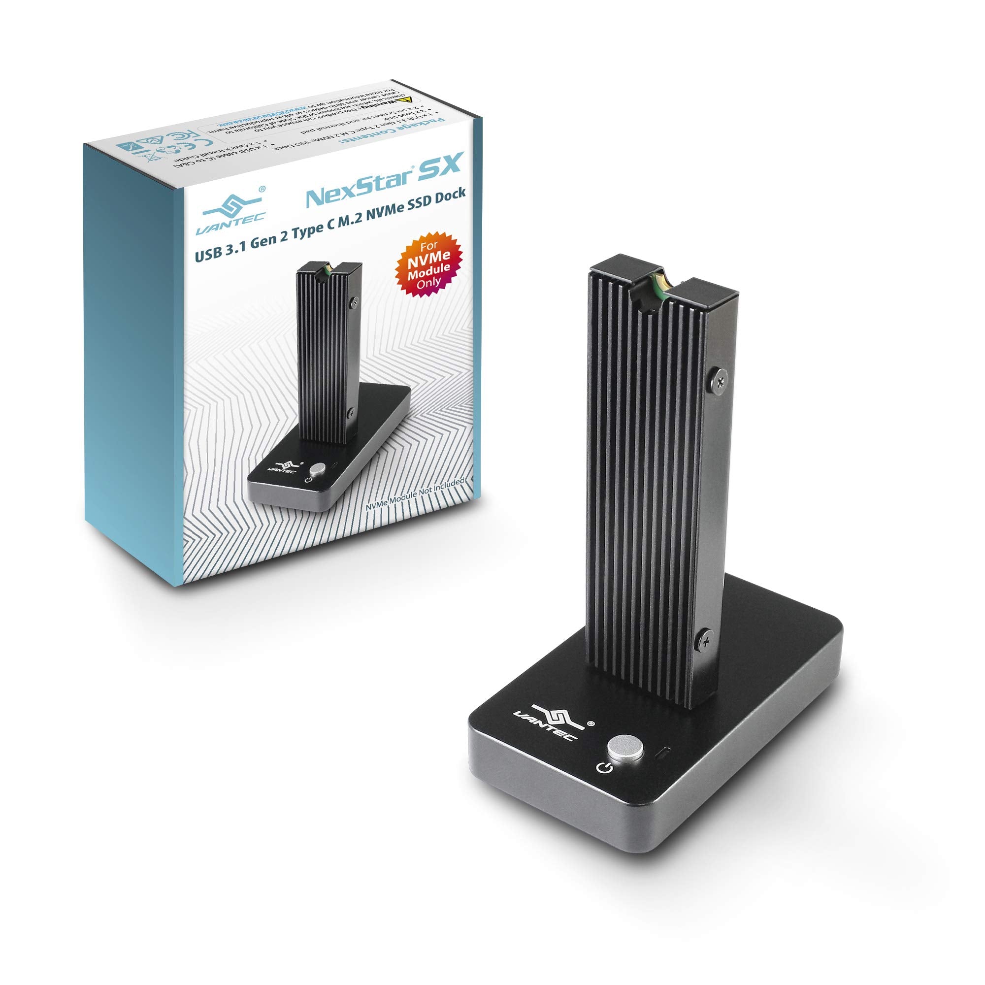 Vantec NSTD208C3BK NexStar SX USB 3.1 Gen 2 Type C M.2 NVMe SSD Dock Retail
