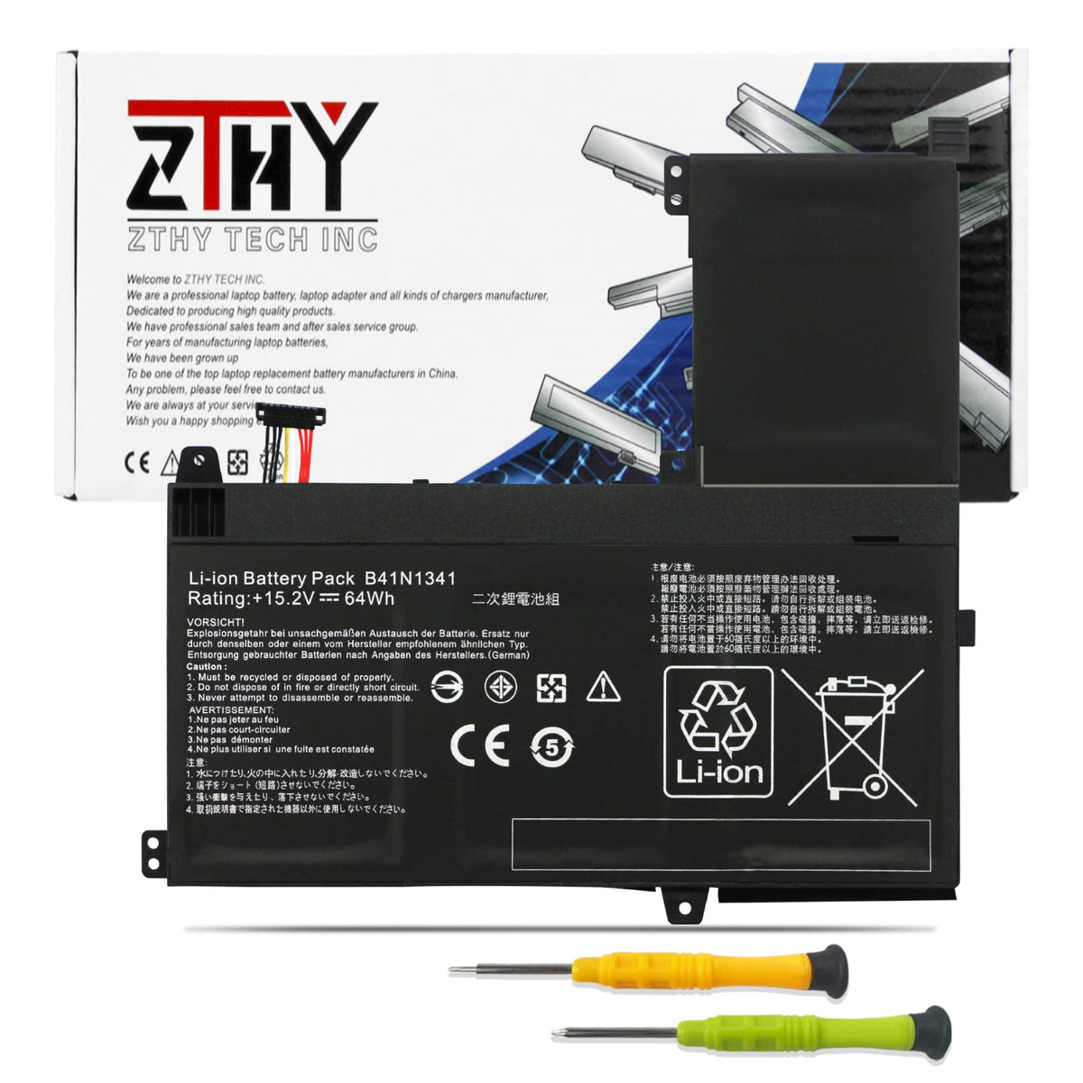 Zthy B41N1341 Laptop Battery Replacement For Asus Q502 Q502L Q502La Q502La Bbi5T12 Q502La Bbi5T14 Q502La Bbi5T15 Q502La Bsi5T14