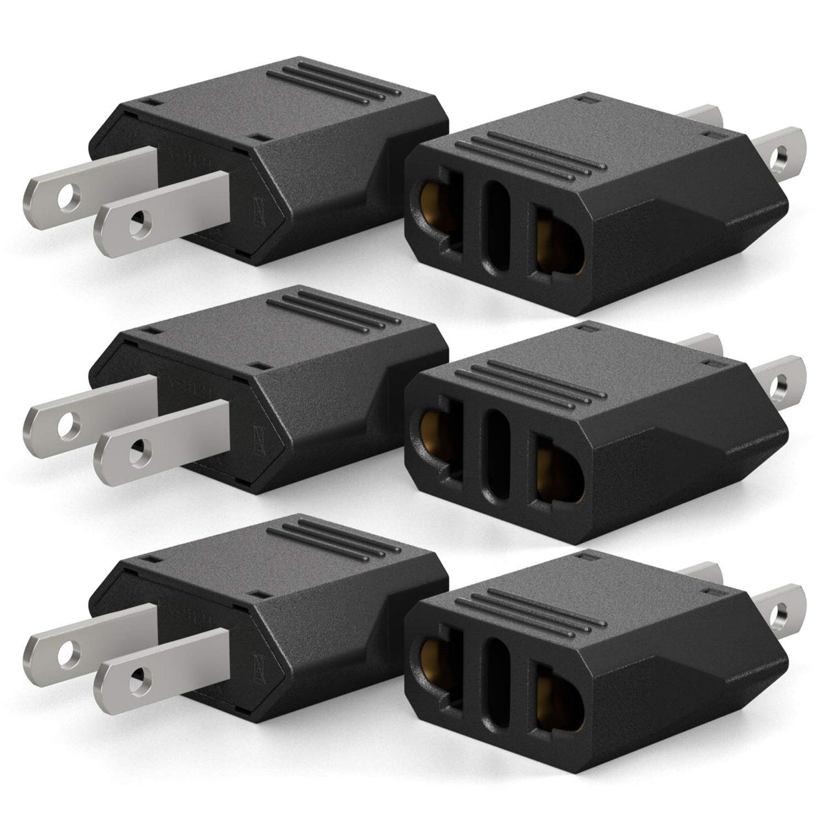 Europe To American Outlet Plug Adapter, Unidapt European Eu To Us Travel Power Adapter Plug, Eu/Italy To Usa/Kanada Outlets Conv