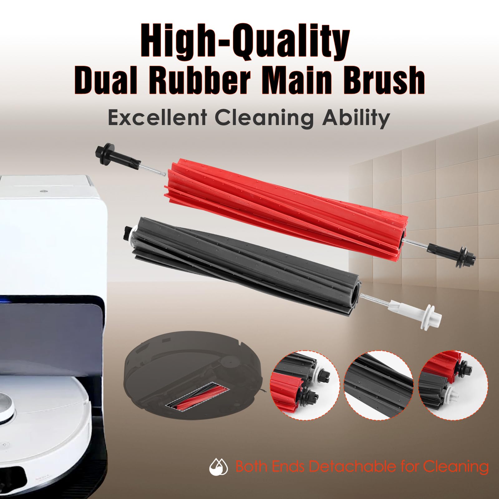 33 Pcs S8 Maxv Ultra Accessories Kit For Roborock S8 Max/Maxv Ultra Robot Vacuum,6 Scent Tablets,1 Cleaning Brush,1 Set Main Bru