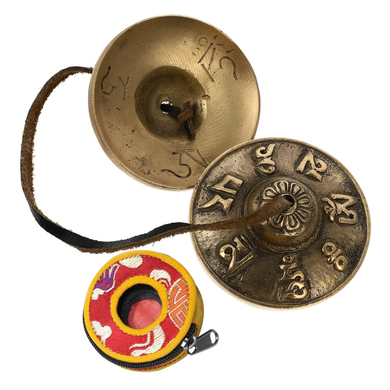 Abaodam Brass Meditation Cymbal Bell Yoga Percussion Instrument Tingsha Cymbals Bells for Band