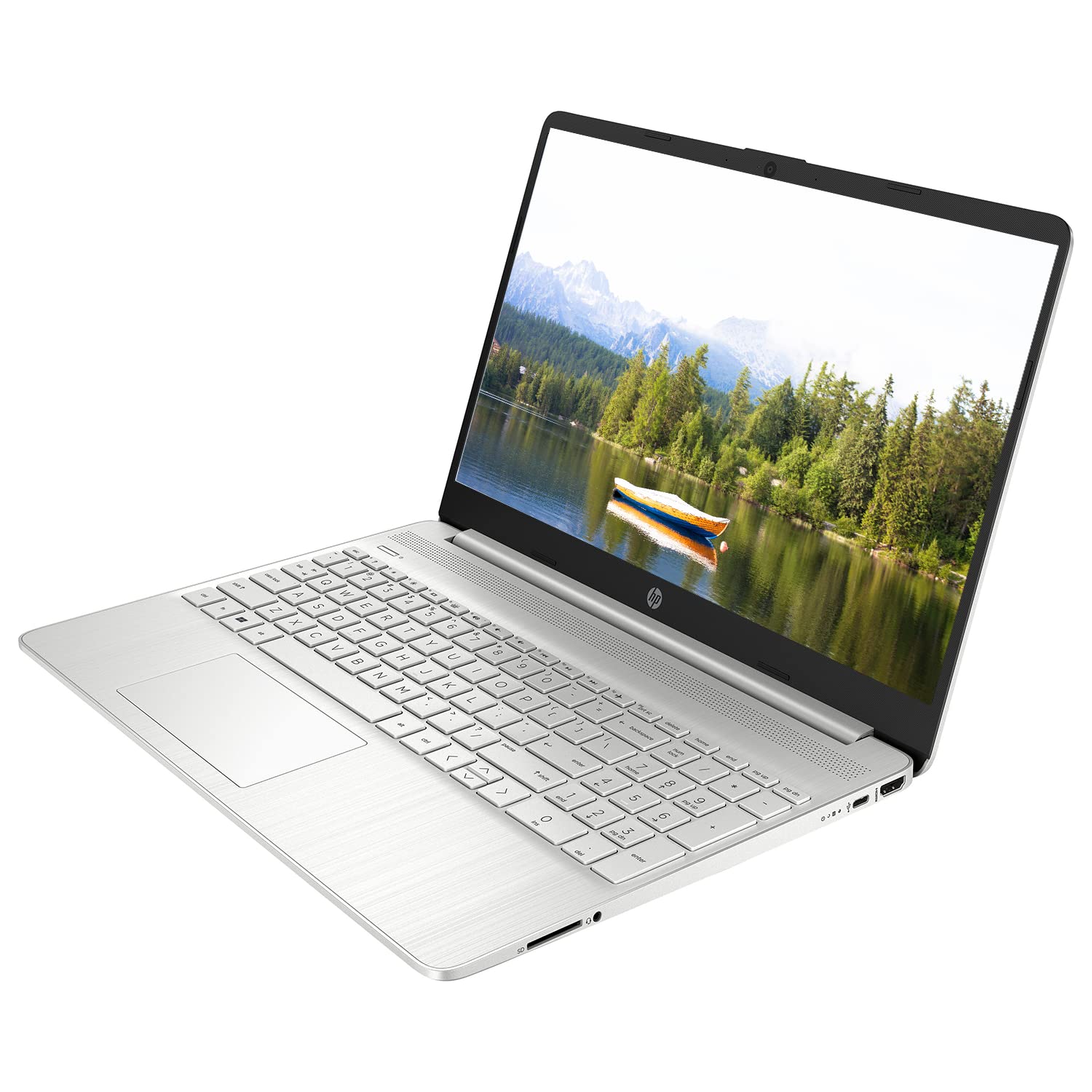 HP 15 Notebook, 15.6' HD Screen, Intel Core i3 1115G4, 12GB DDR4 RAM, 256GB PCIe SSD, Webcam, HDMI, SD Card Reader, Wi Fi, Windows 11 Home, Natural Silver