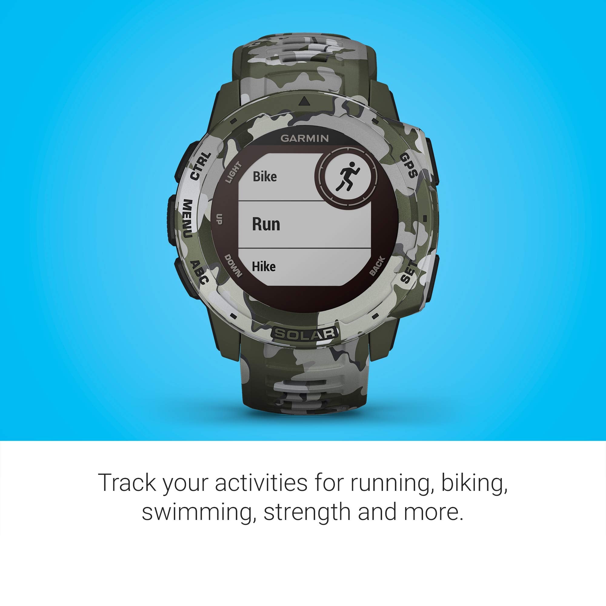 Garmin Instinct Solar, Rugged Outdoor Smartwatch With Solar Charging Capabilities, Built-In Sports Apps And Health Monitoring, L