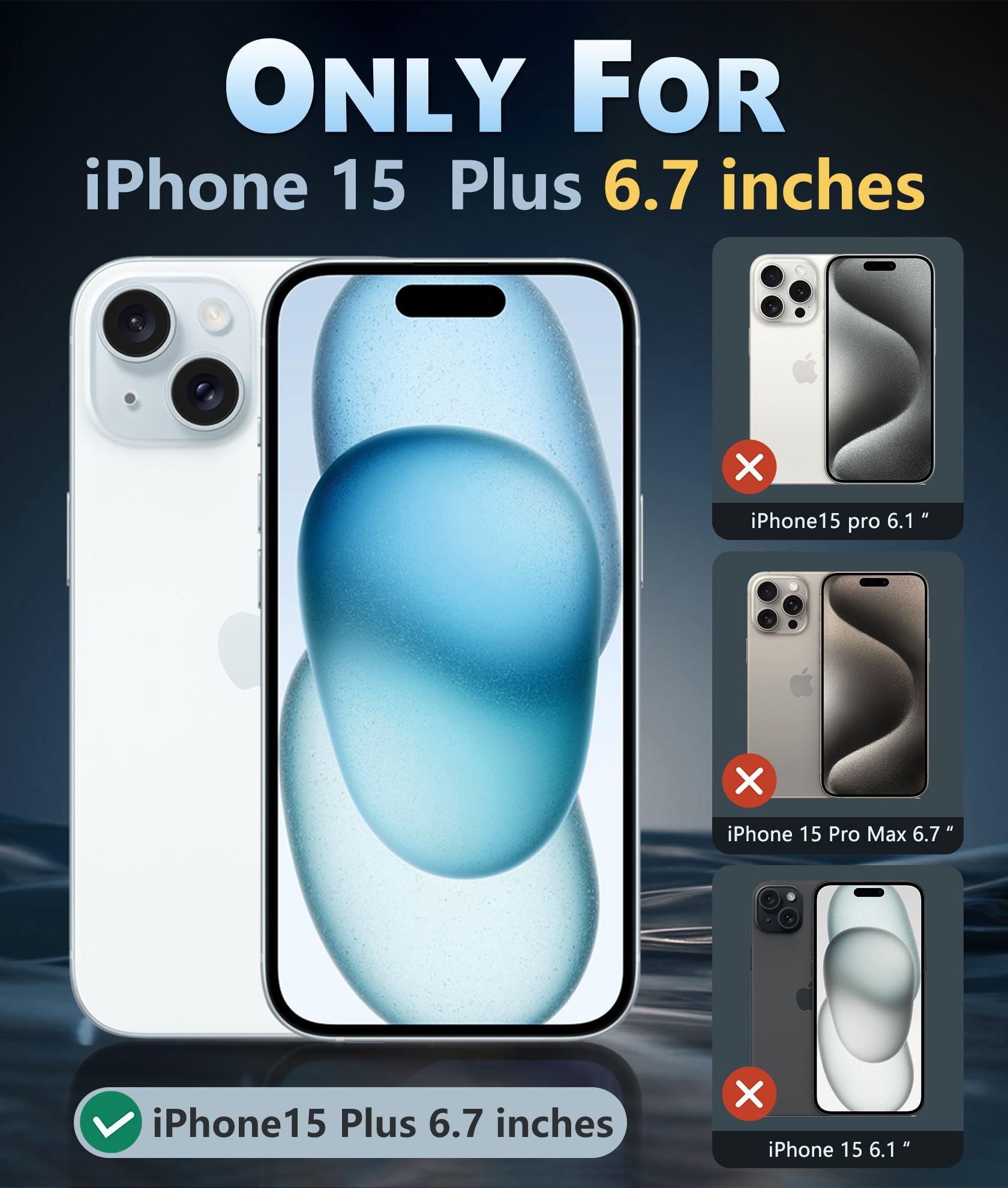 Fntcase For Iphone 15 Plus Phone Case: Clear Slim Shockproof Cell Phone Protective Cover | Anti Yellowing Anti Scratch Drop Proo