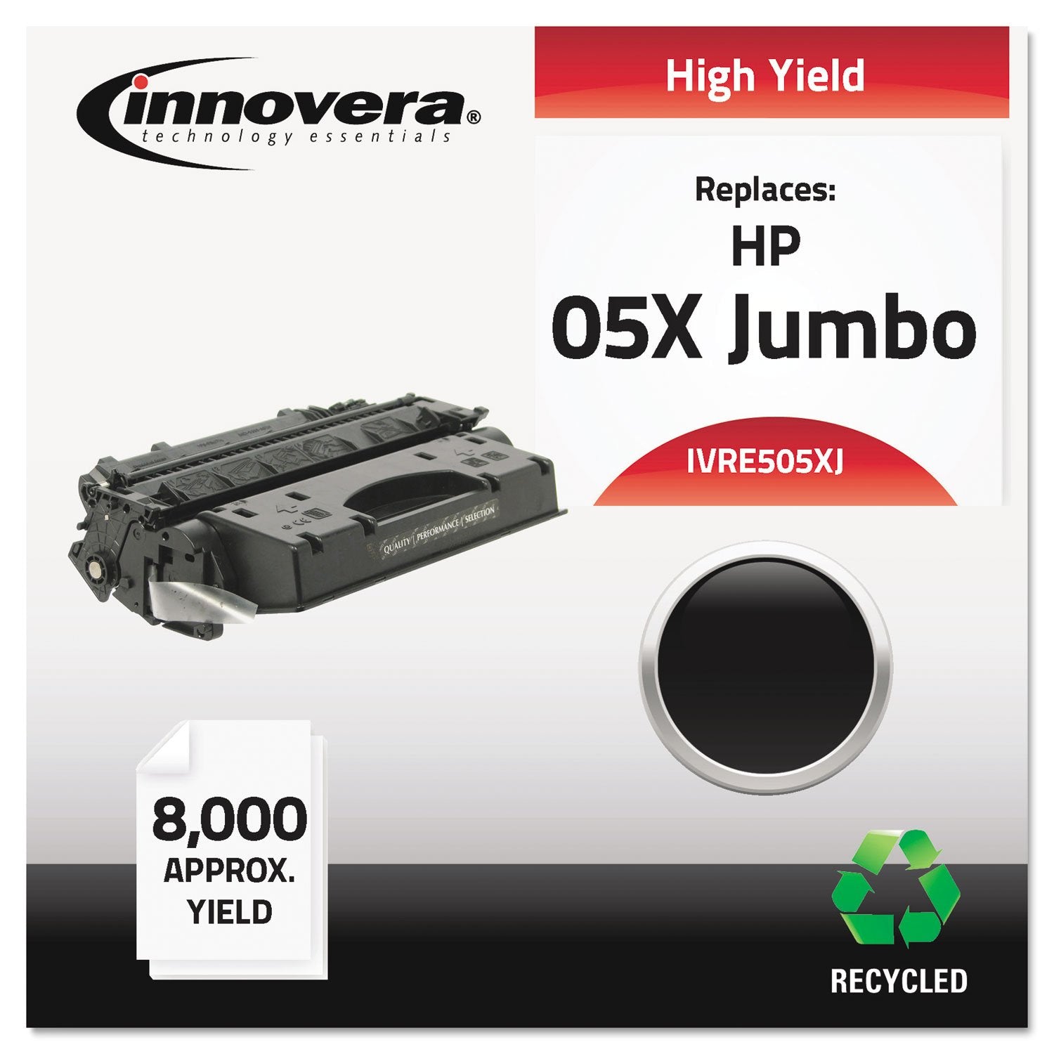 Innovera Ivre505Xj   Remanufactured Ce505Xj 5X Laser Toner