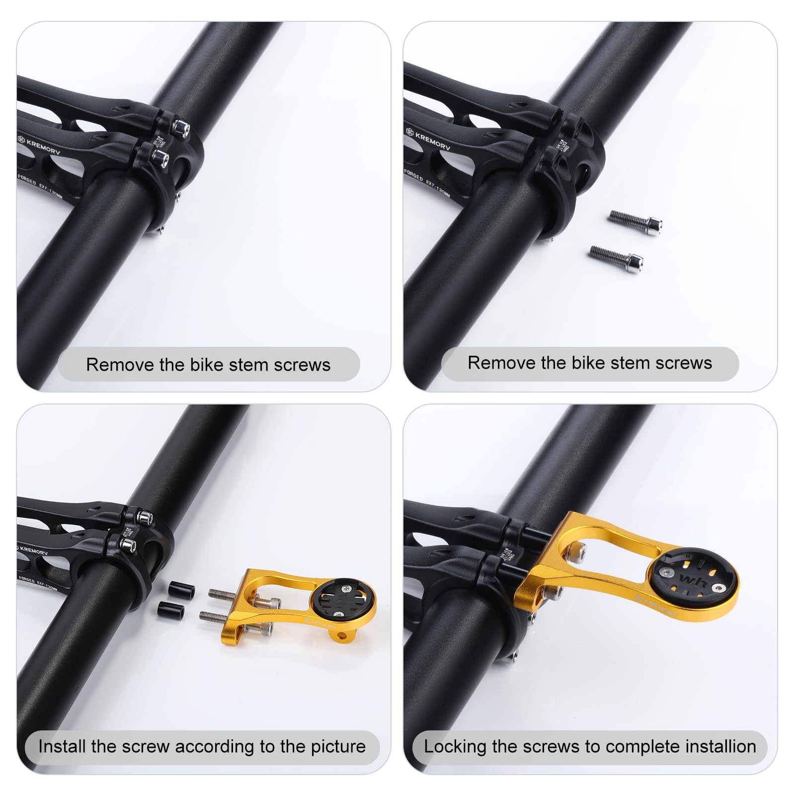 Kremorv Bike Mount Bicycle Out Front Combo Mount For Wahoo Elemnt