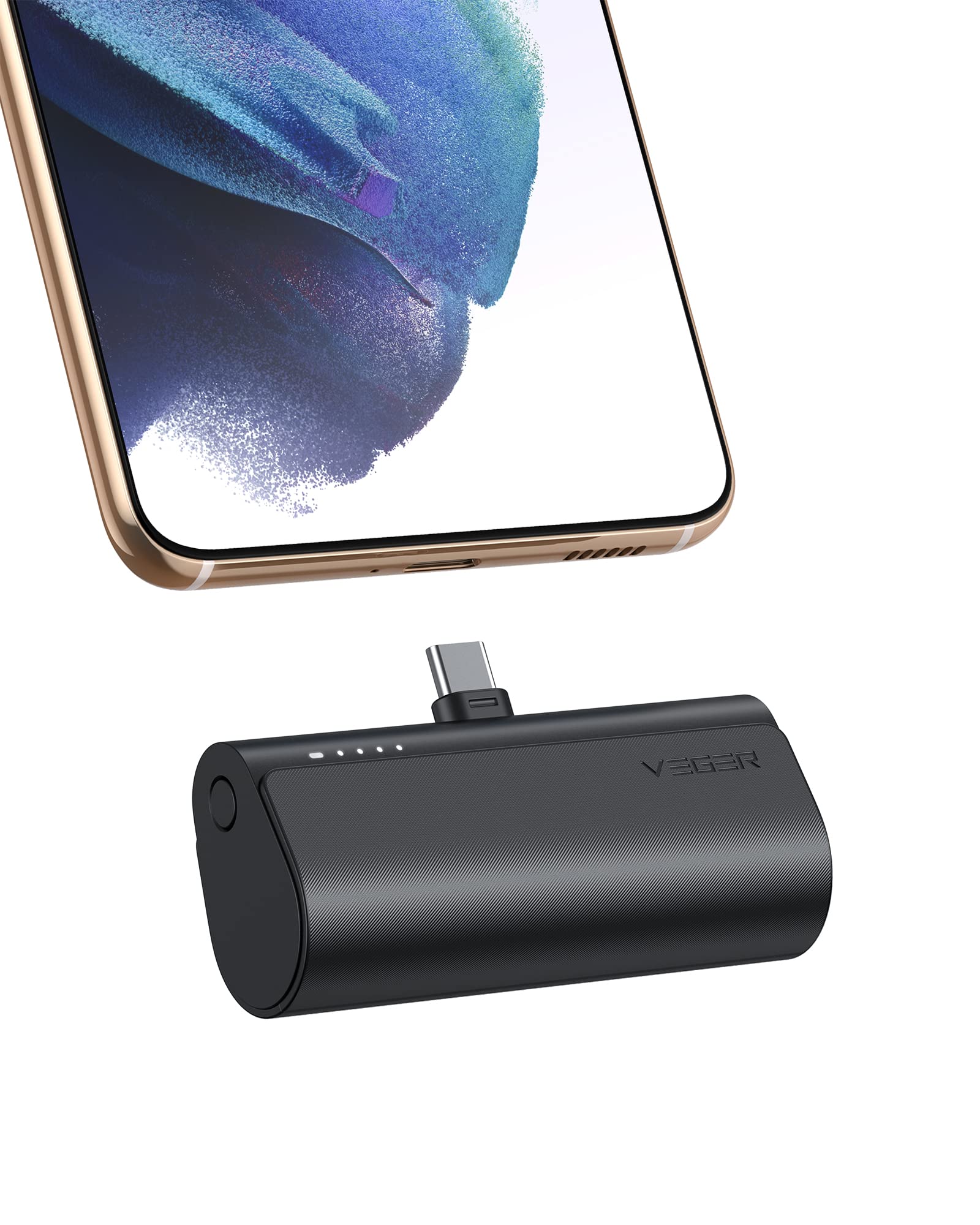 VEGER Portable Charger, USB C Power Bank, 5000mAh Mini Battery Pack Fast Charging 20W Small Charging Bank for iPhone 16/16 Pro/1