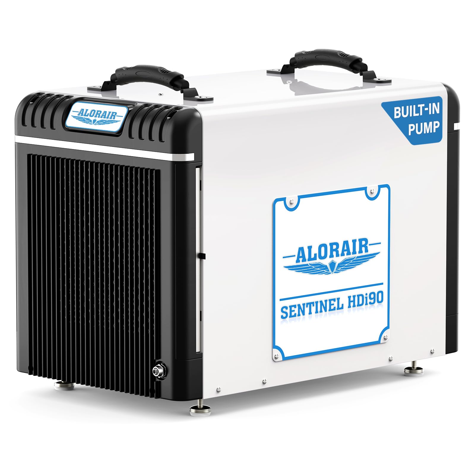 Alorair Basement/Crawlspace Dehumidifiers 198 Ppd (Saturation), 90 Pints (Aham), Condensate Pump, Auto Defrosting, Rare Earth Alloy Tube Evaporator