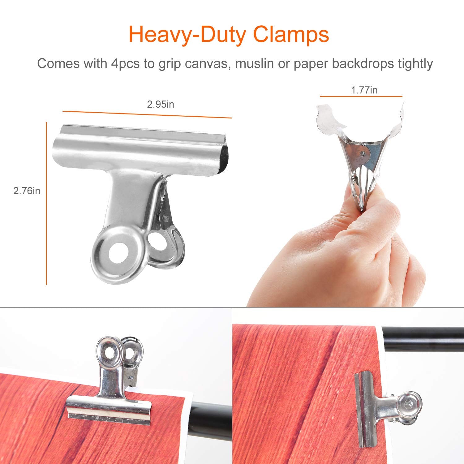 Imountek Backdrop Stand For Parties, Photographic Studio Photo Backgrounds 10Ft Adjustable Photo Backdrop Stand Kits With A Carr