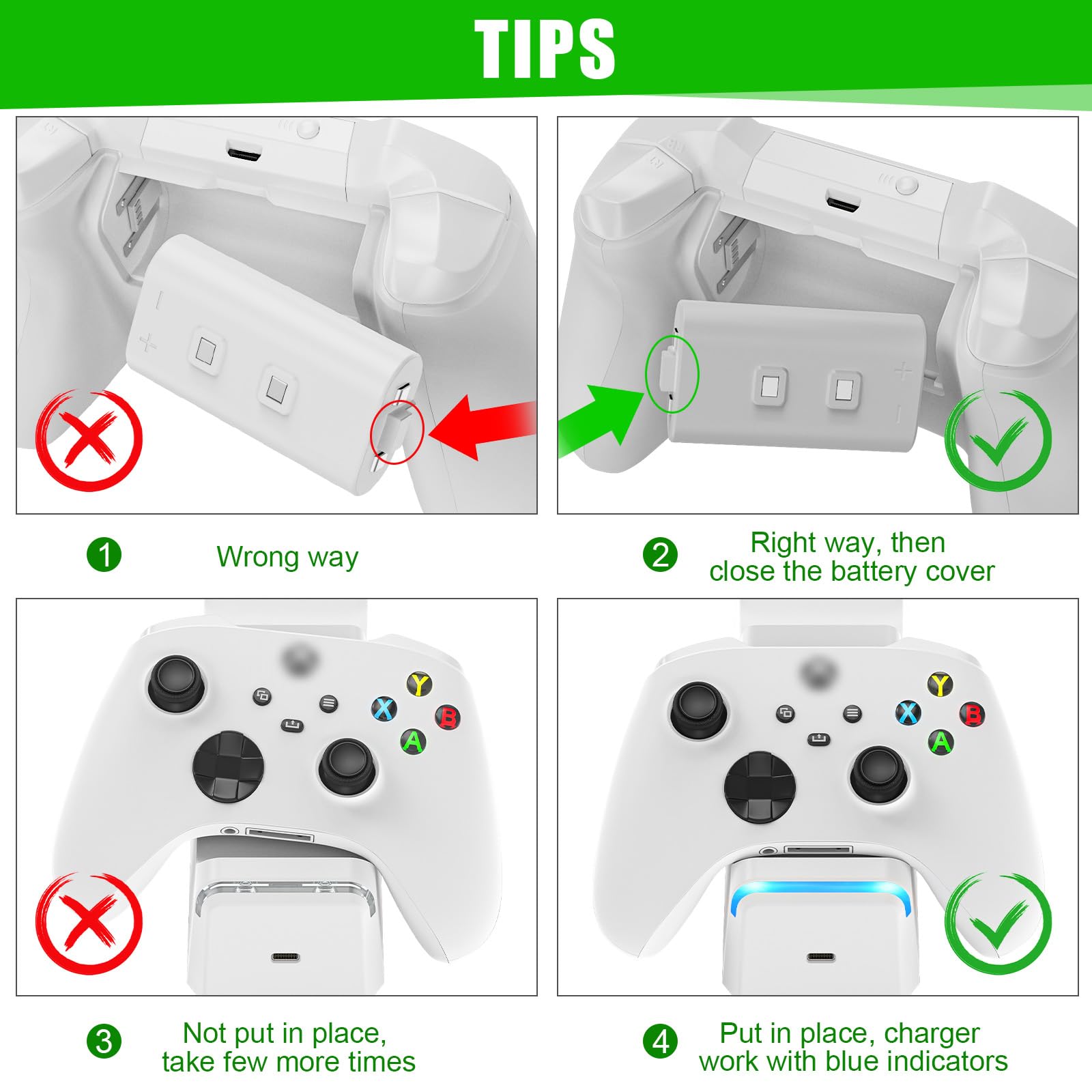 Kekucull Dual Dock Charging Station Compatible With Xbox Series X/S, Xbox One/One X/One S Controllers, Charger For Xbox Controll