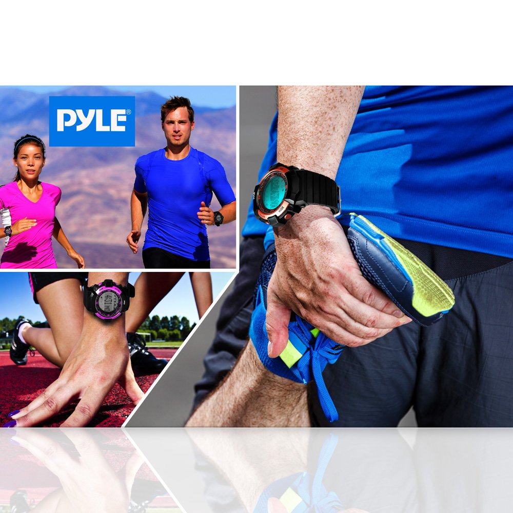 Pyle Psptr19Or Digital Multifunction Sports Wrist Watch   Smart Fit Classic Men Women Sport Running Training Fitness Gear Tracke