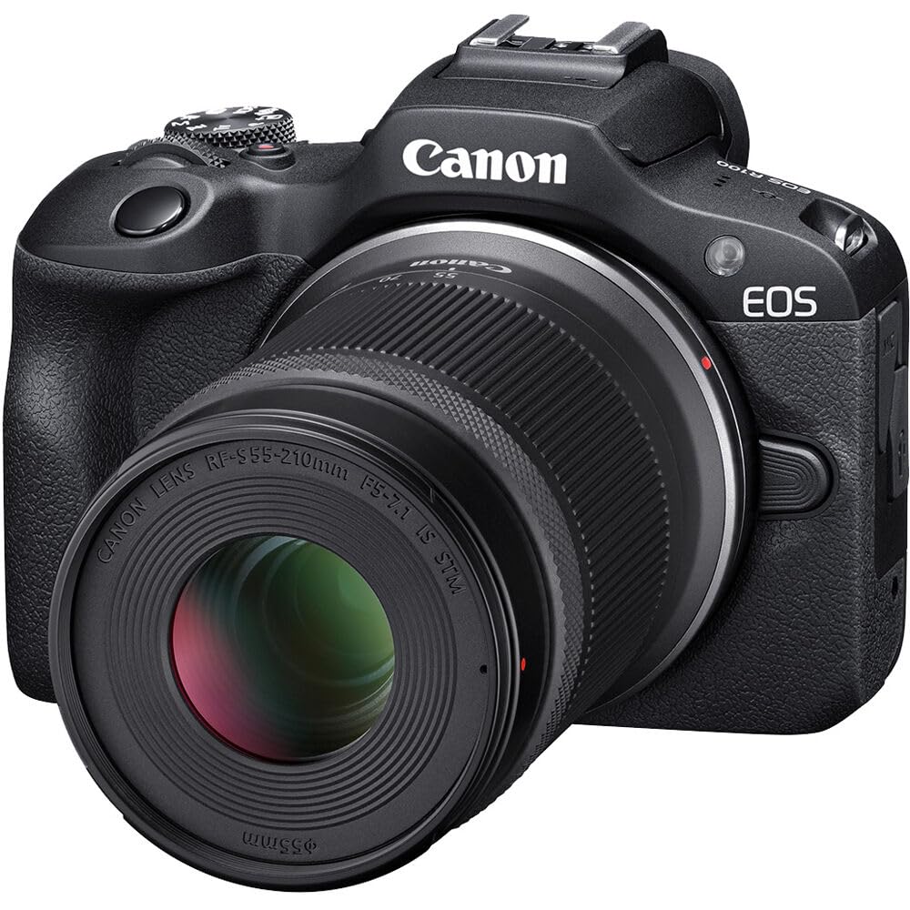 Canon Eos R100 Mirrorless Camera Kit - Aps-C Rf Camera With 18-45Mm & 55-210Mm Lenses, 24Mp Sensor, 4K Video & Dual Pixel Af (60