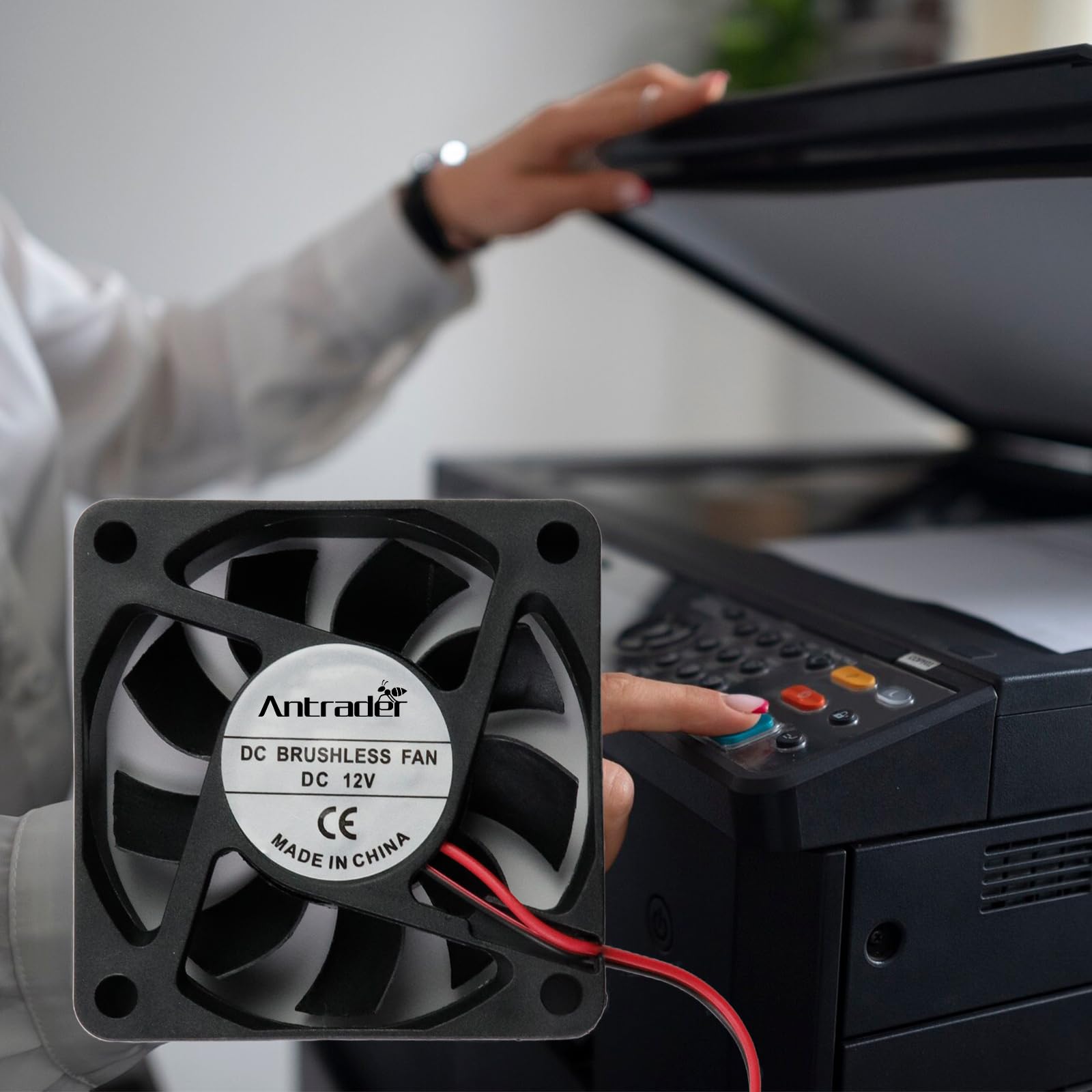 Antrader 3 Pack 60Mm X 60Mm X 15Mm 6015 12V Brushless Dc Cooling Fan 2Pin For Diy 3D Printer Extruder Humidifier