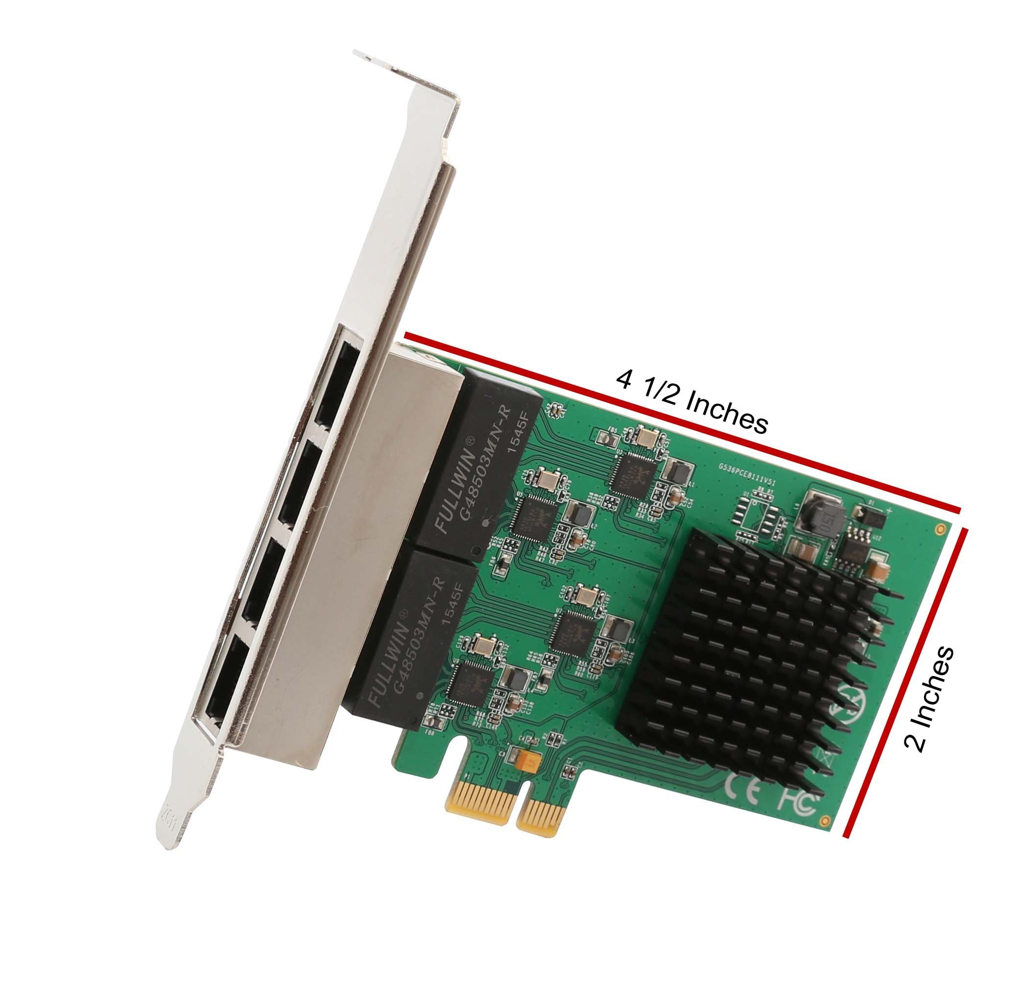 Syba Si Pex24042 4 Port Gigabit Ethernet Pci E X1 Network Interface Card
