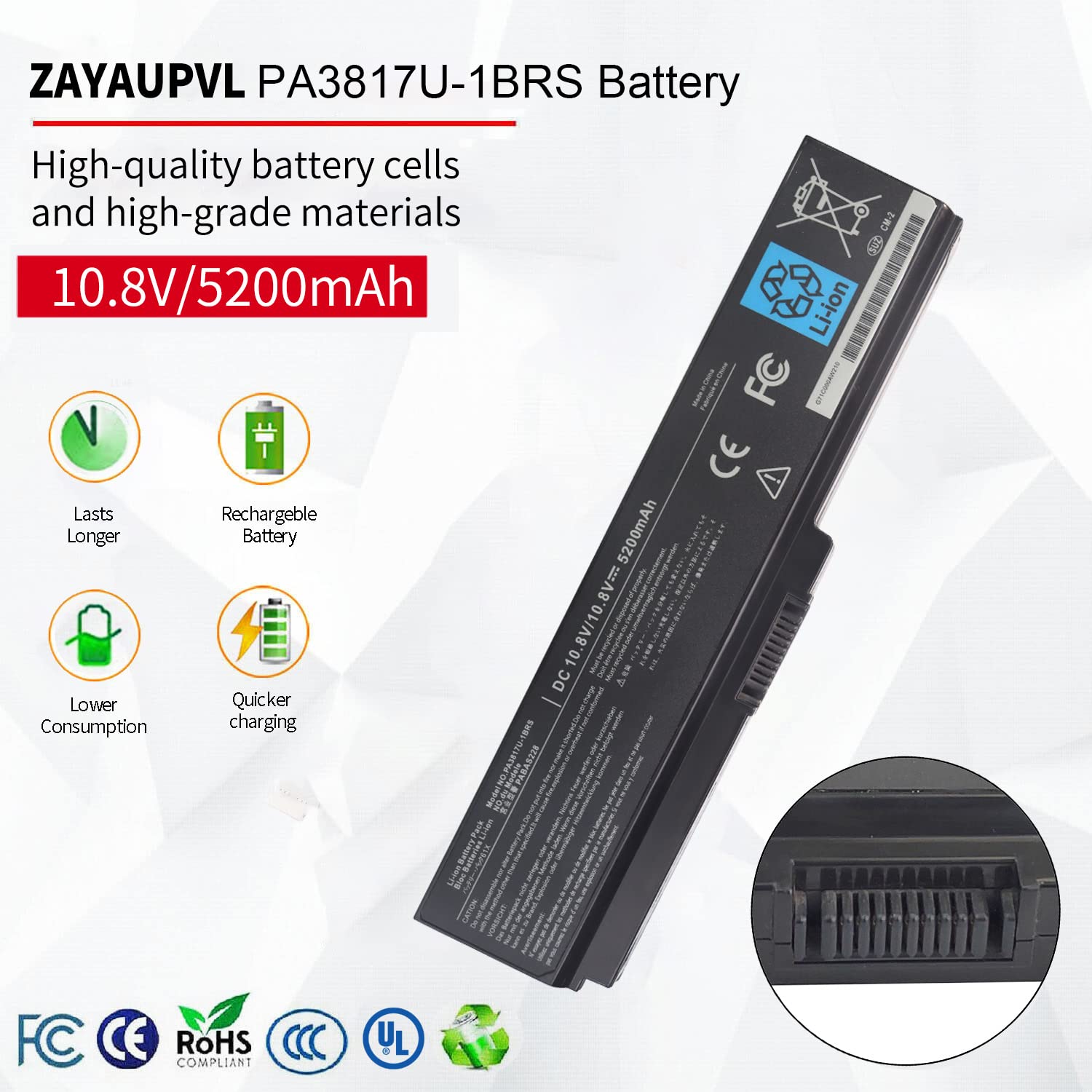 Pa3817U 1Brs Battery For Toshiba Satellite P755 P745 L755 L755D L775 L775D L745 L655 L675 L645 C655 C675 A655 M645 Series P745 S