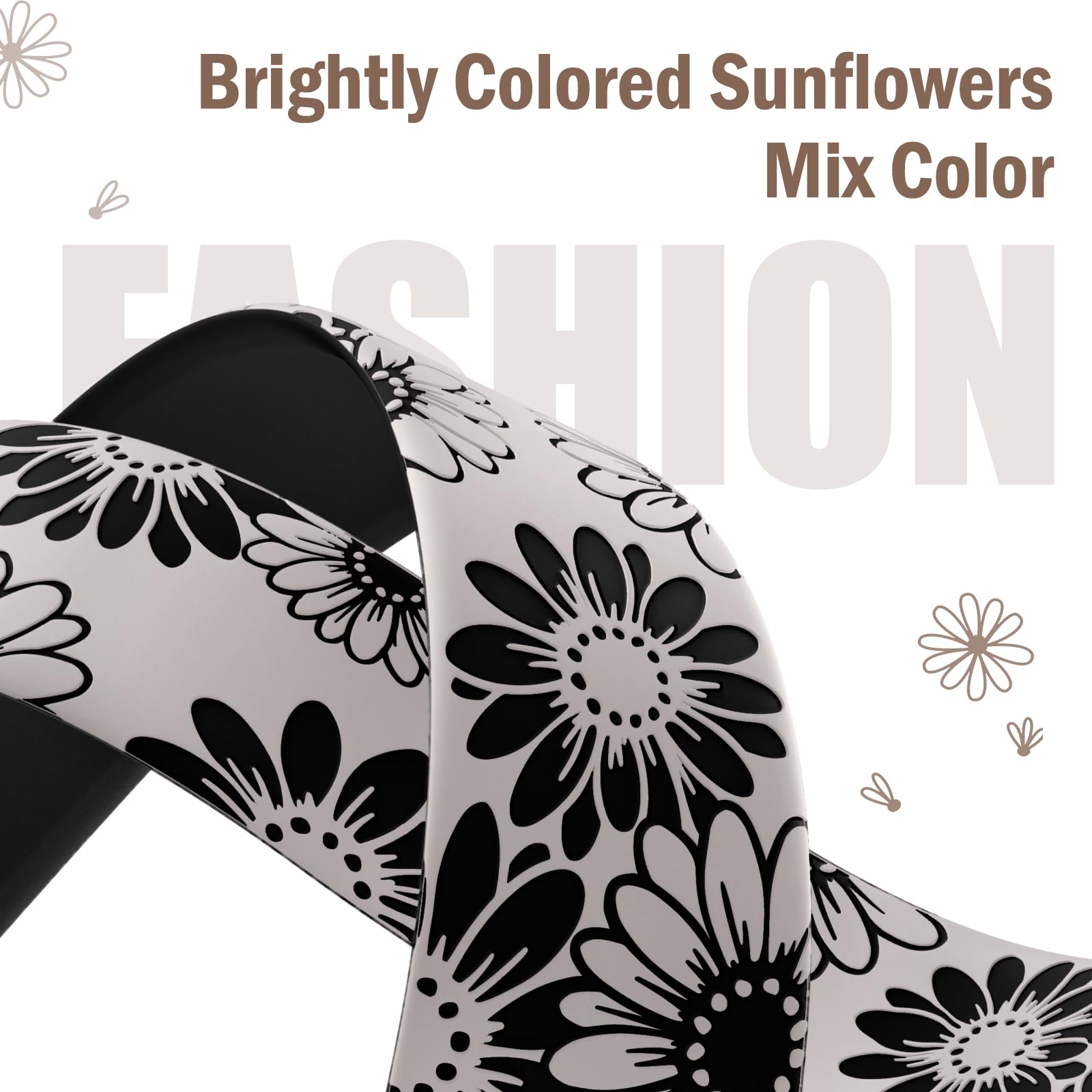 Daqin Sport Silicone Band Compatible With Apple Watch Band 44Mm 45Mm 46Mm 42Mm 49Mm 41Mm 40Mm 38Mm Women,Floral Engraved Band Wa