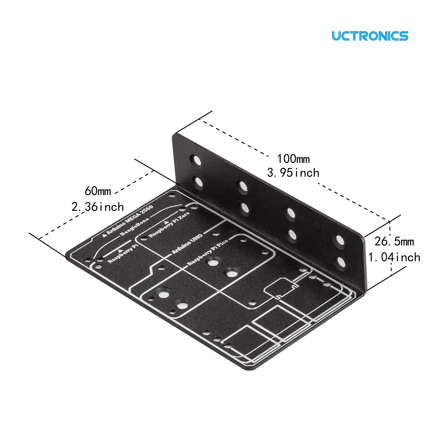 Uctronics For Raspberry Pi Din Rail Mount, Compatible With Arduino, Rpi 5/4B/3B+/3B/2B/B+, Pi Zero, Raspberry Pi Pico
