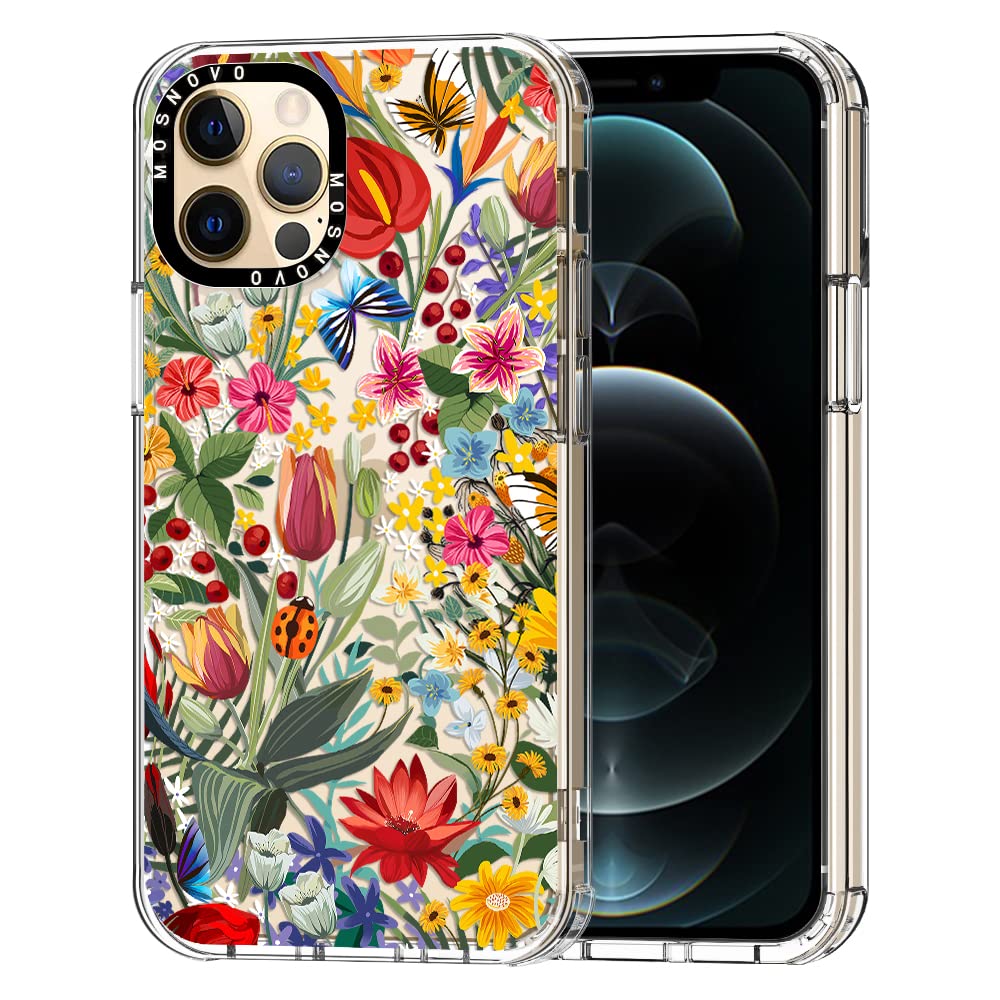 Mosnovo Compatible With Iphone 12 Pro Max Case, [Buffertech 6.6 Ft Drop Impact] [Anti Peel Off Tech] Clear Tpu Bumper Women Phon