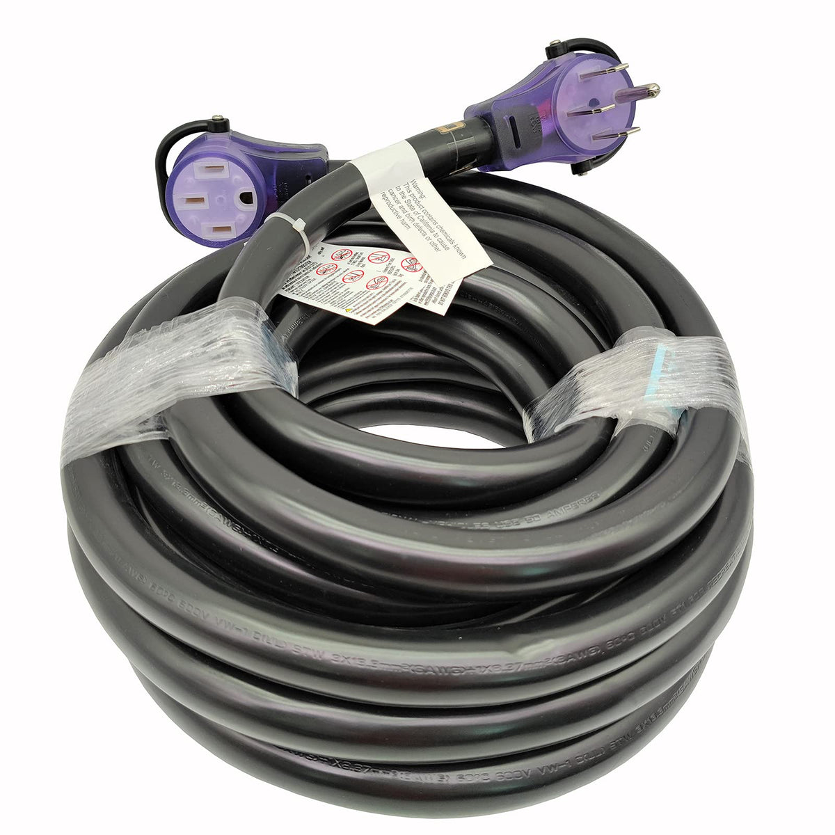 Parkworld Ev/Rv 50A Extension Cord, Nema 14 50 Extension Cord, Nema 14 50P To 14 50R 50Amp 4Prong (30Ft)