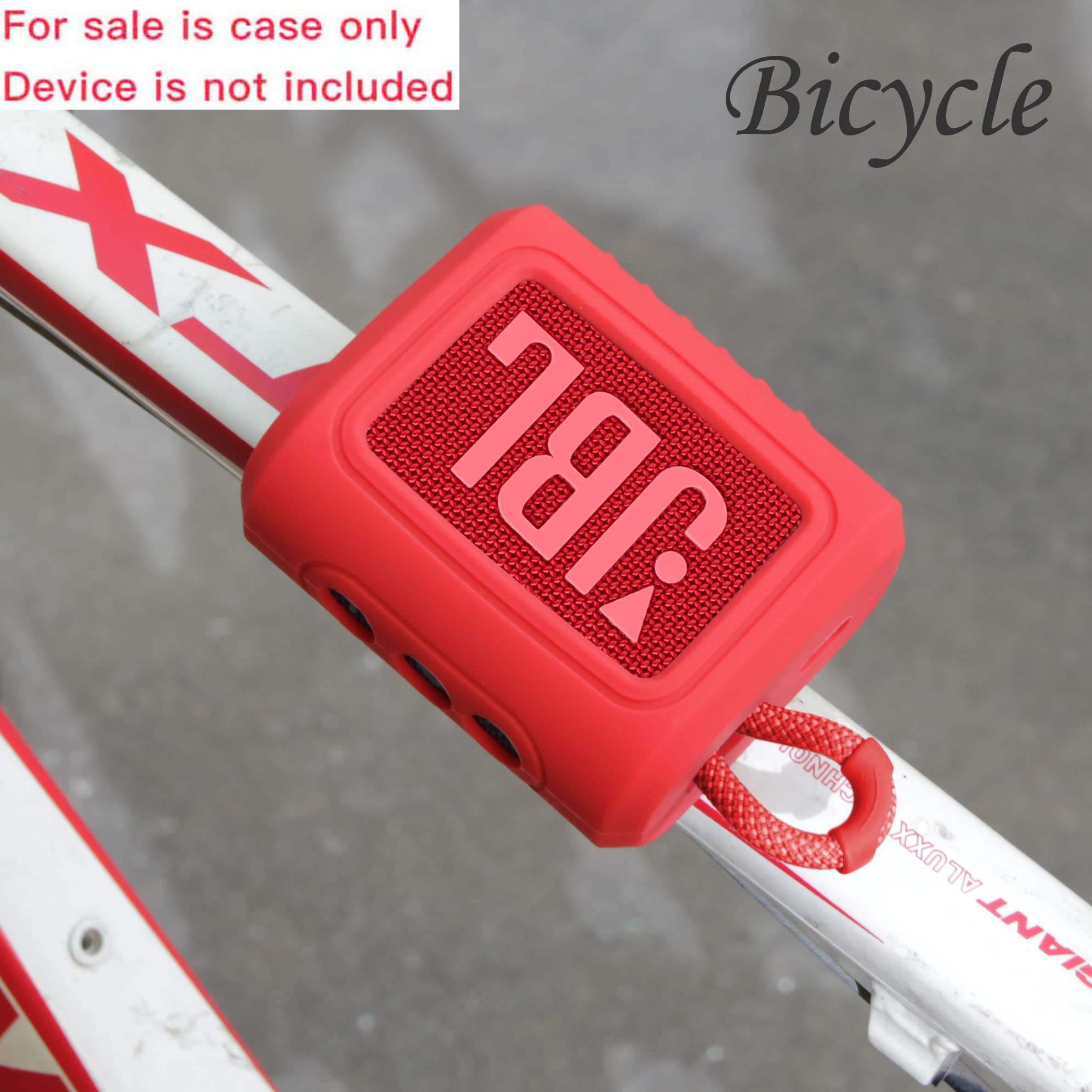 Hermitshell Hard Travel Case For Jbl Go 3 / Go 4 Portable Bluetooth Speaker (Vermilion, Silicone Case)