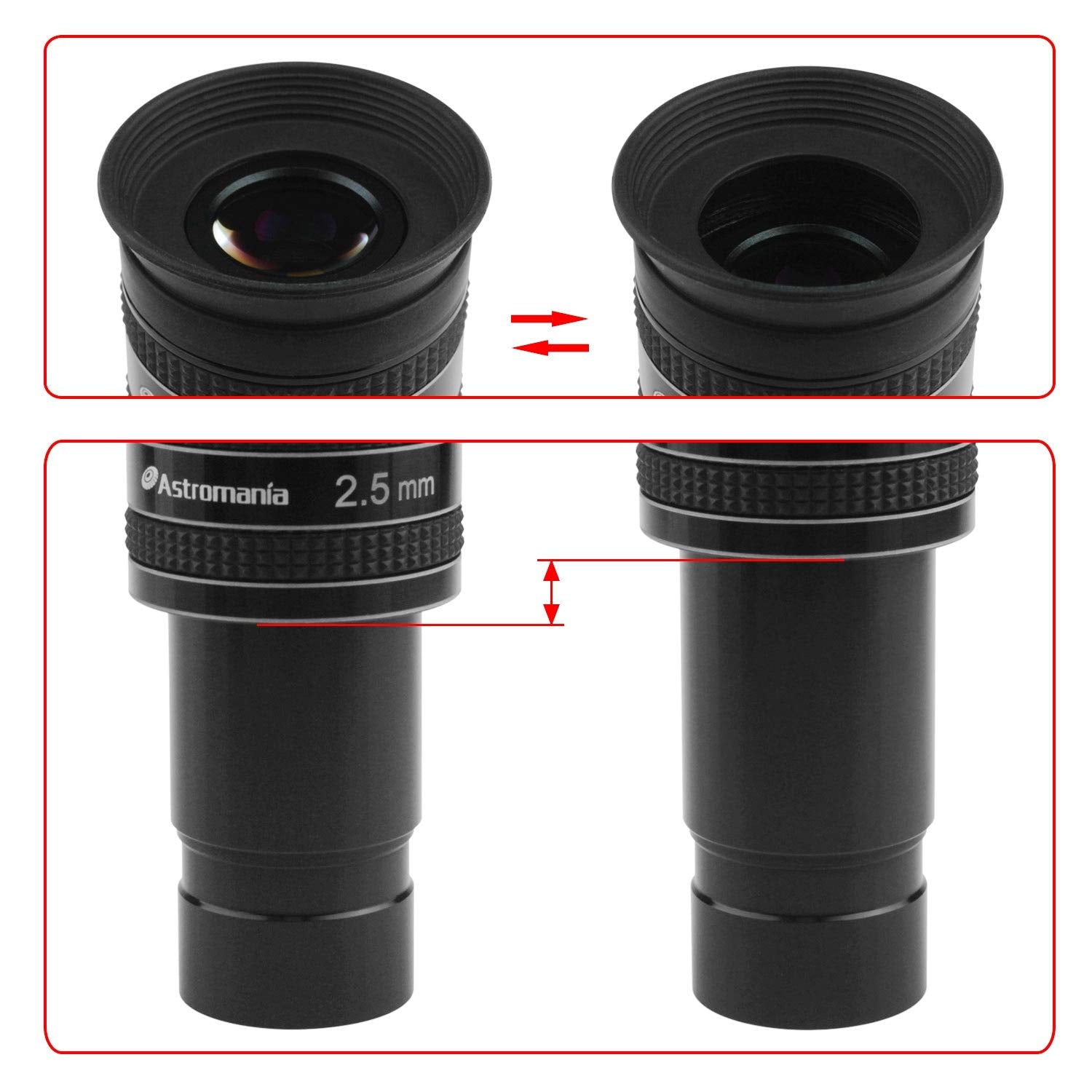 Astromania 1.25 2.5Mm 58-Degree Planetary Eyepiece For Telescope