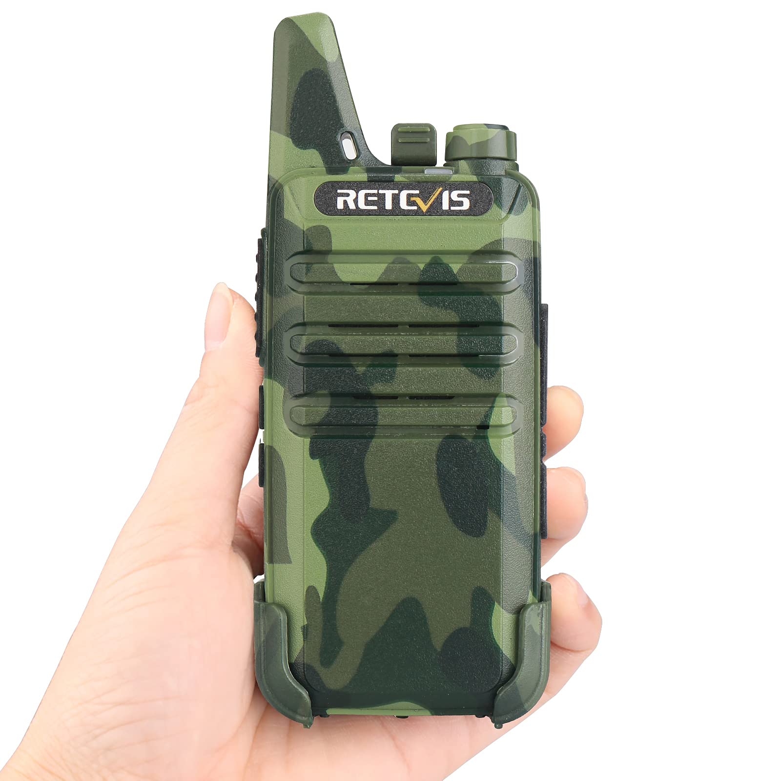 Retevis Rt22 Walkie Talkies Rechargeable, Portable Two Way Radios Long Range, Camouflage, Mini, Lightweight, Vox Hands Free, Handheld 2 Way Radios For Adults Hunting School Restaurant (10 Pack)