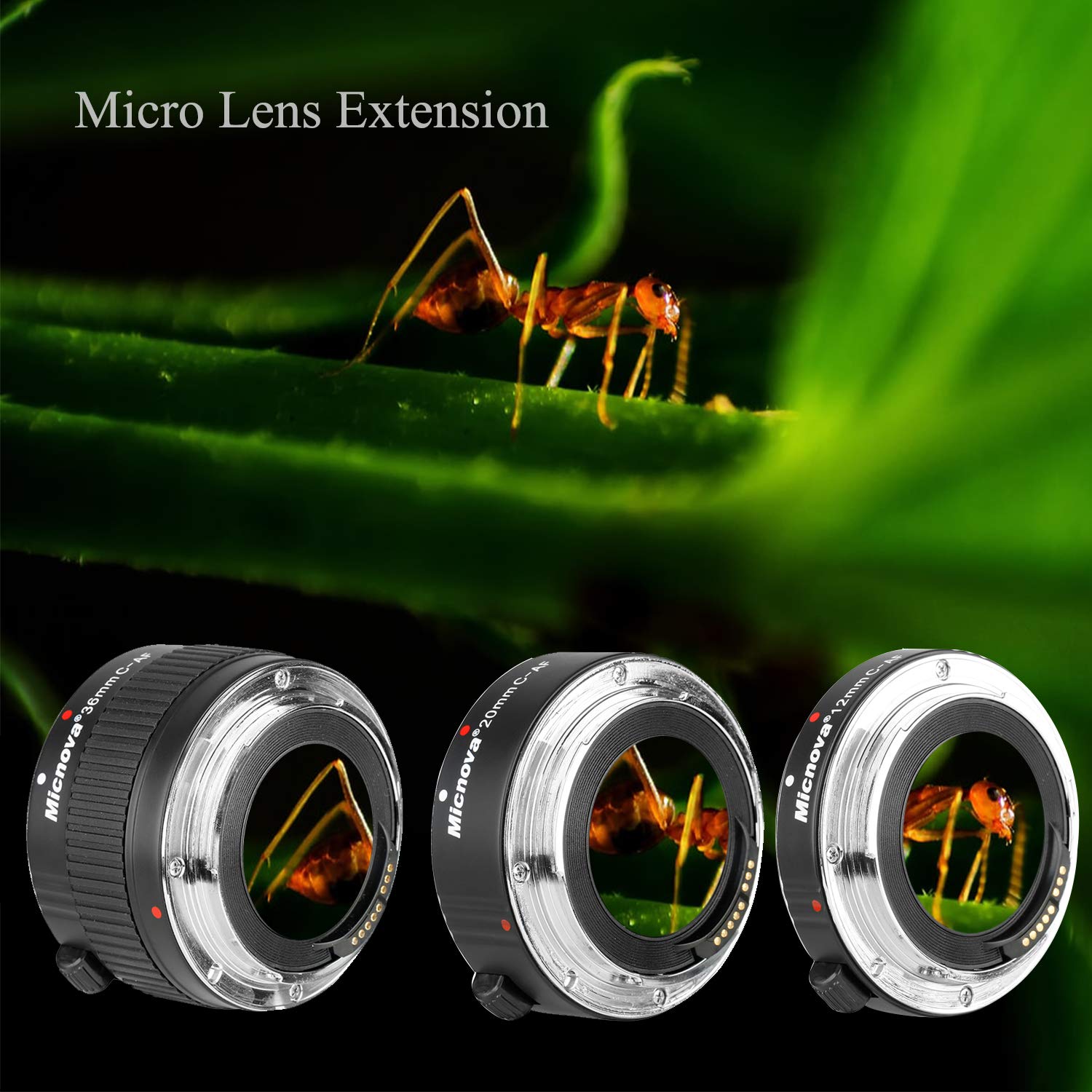 Macro Lens Tube Extension For Canon Dslr, Micnova Kk C68 Pro Auto Focus Macro Extension Tube Set For Canon Eos Ef & Ef S Mount 5