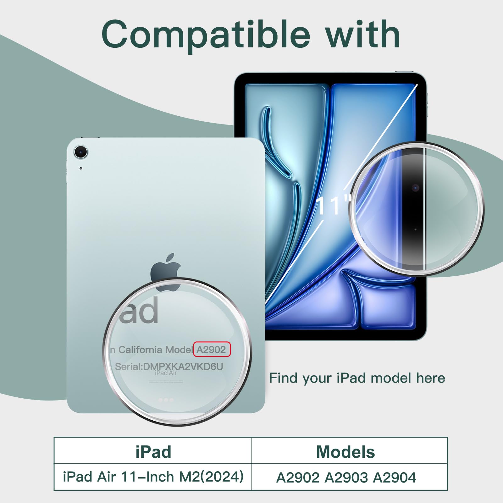 Jetech Privacy Screen Protector For Ipad Air 11 Inch M2 (2024) With Easy Installation Tool, Anti Spy Tempered Glass Film, 1 Pack