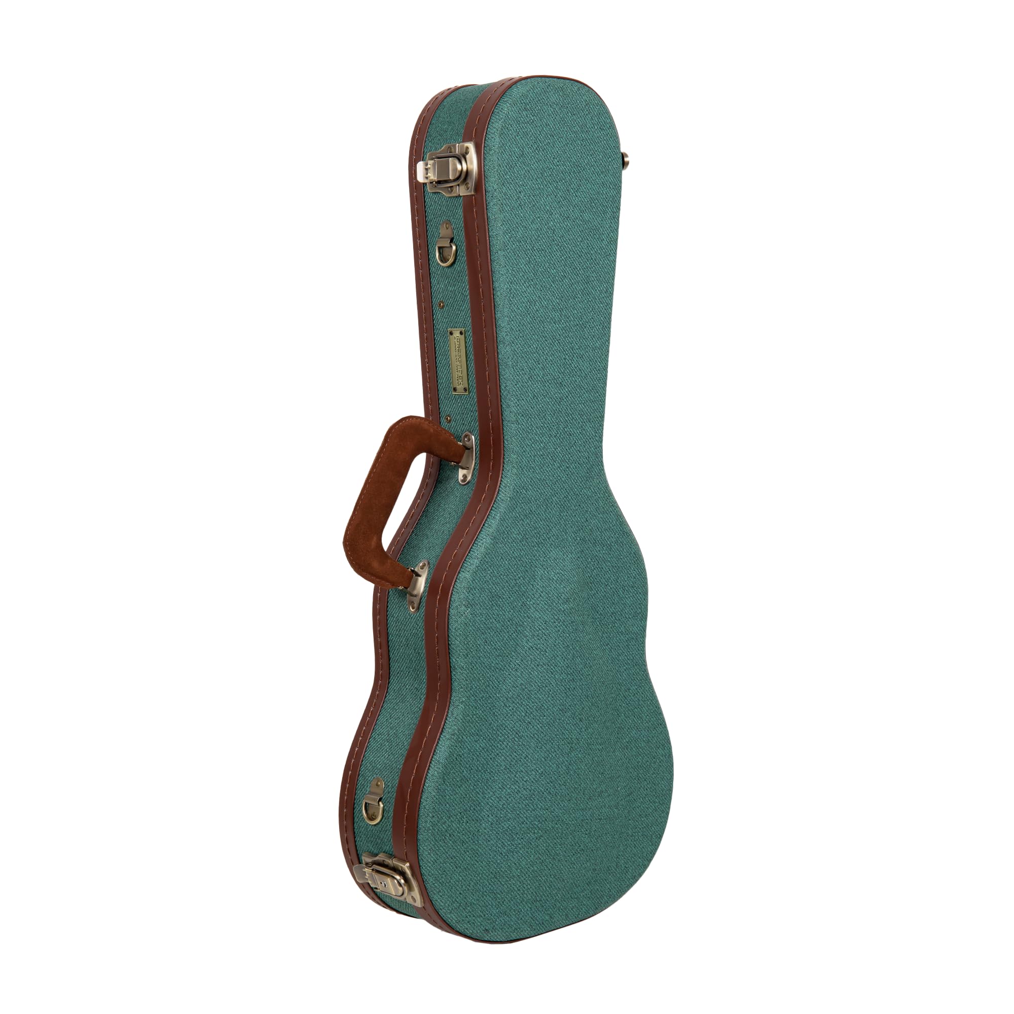 Crossrock Master Series Tenor Ukulele Case For 27 Large Body | Malachite Blue Eco Tweed Fabric, Re-Engineered Shell, Backpack
