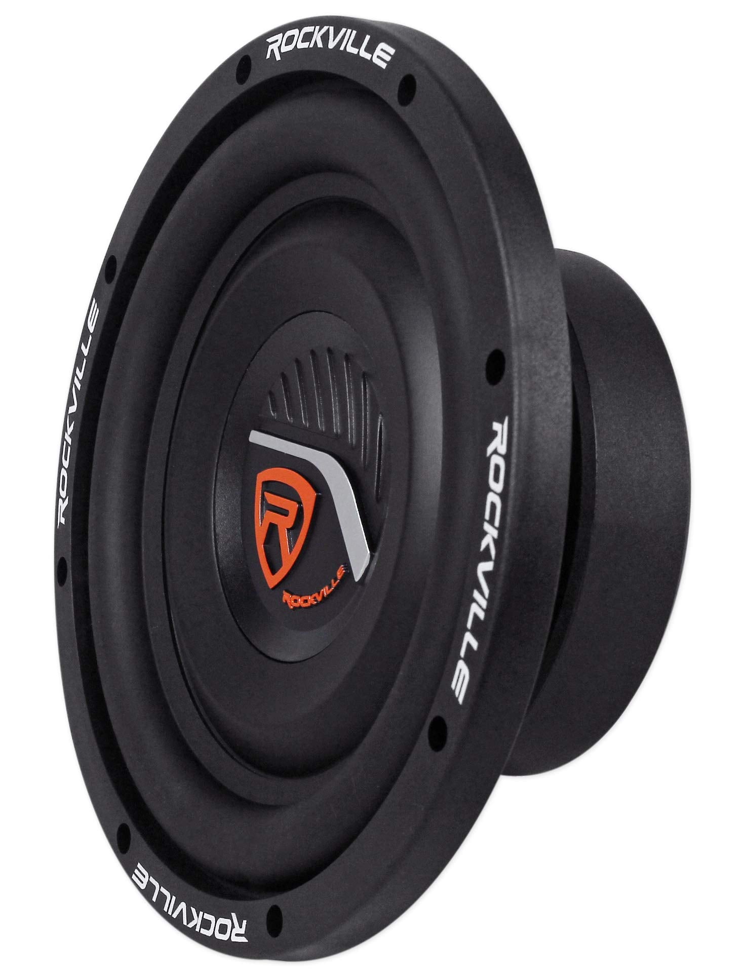 Rockville W8T4 S4 8'' Shallow Mount 1000W Peak Car Subwoofer 4 Ohm Sub 250W Rms Cea Rated