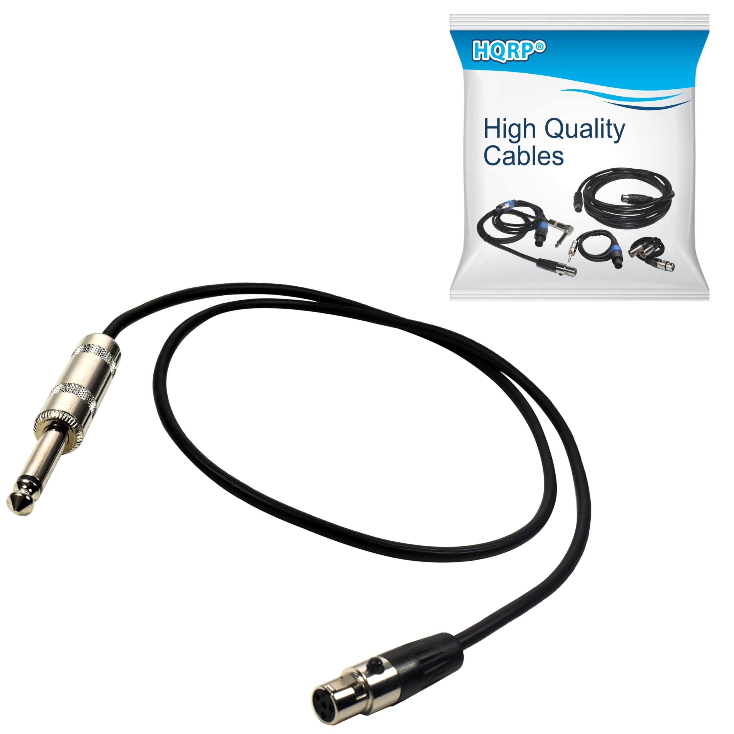 Hqrp 4 Pin Mini Connector (Ta4F) To 1/4 Inch Connector Instrument Cable Compatible With Shure Blx/Fp/Slx/Ulx S/Uhf R/Axient Wire