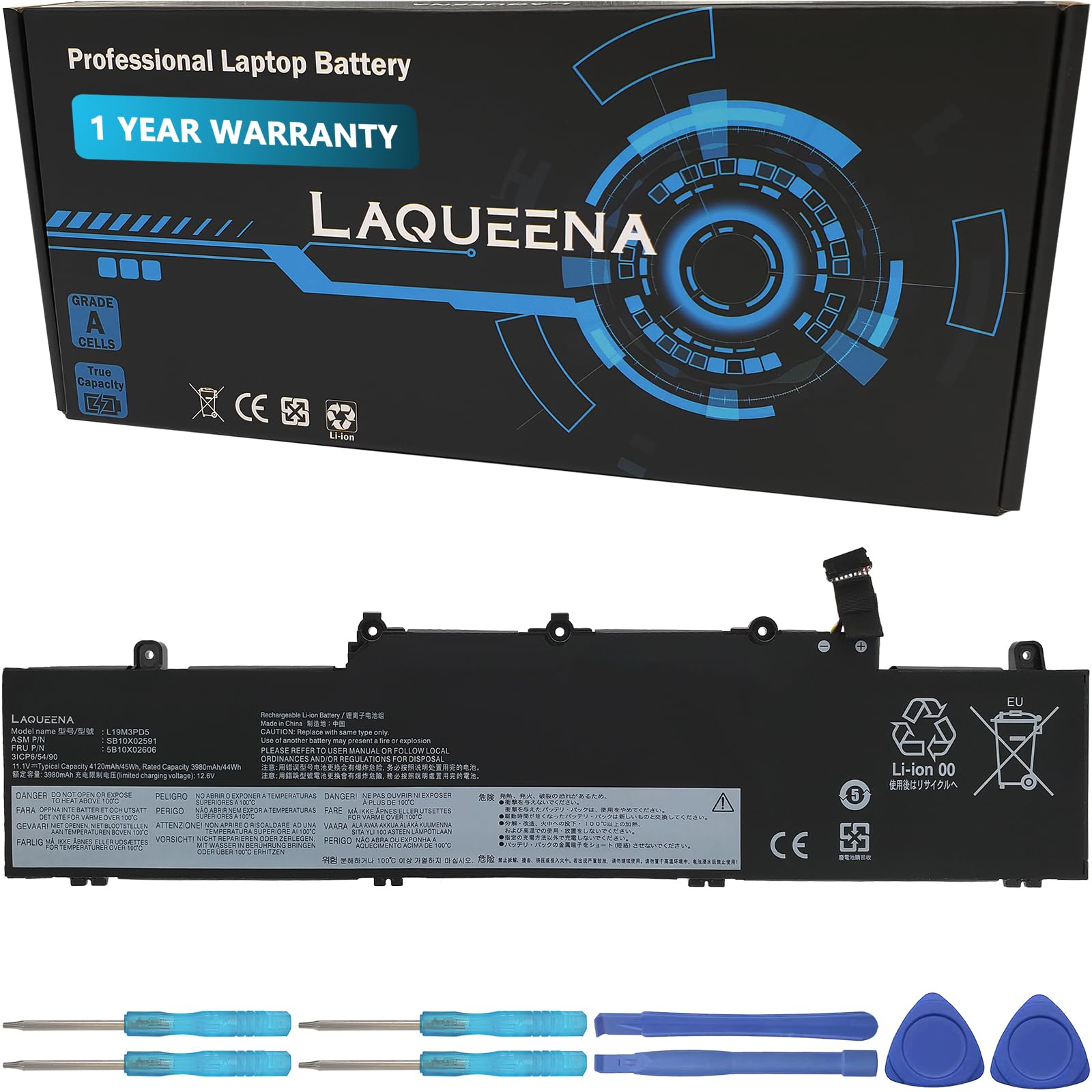 Laqueena L19M3Pd5 Laptop Battery Compatible With Lenovo Thinkpad E14 Gen 2 20T6 20Ta/ E14 Gen 3 20Y7 20Yd 20Ye/ E15 Gen 2 20T8 2