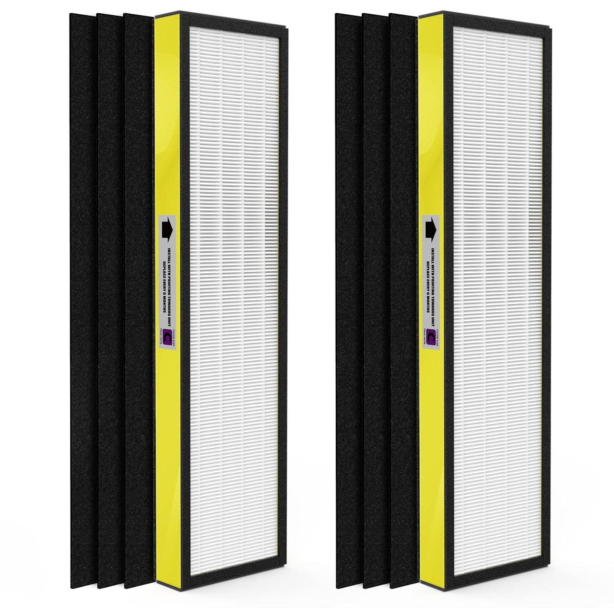 2 Pack True Flt5000 Flt5250Pt Flt5111 Hepa Replacement Filter C, Compatible With Ac5000, Ac5000E, Ac5250Pt, Ac5350B, Ac5350Bca,