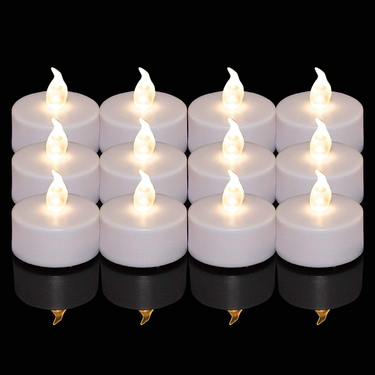 Battery Operated Led Tea Lights:200 Pack Led Flameless Bright Flickering Candles Long Lasting 200+ Hours Electric Candle In Warm