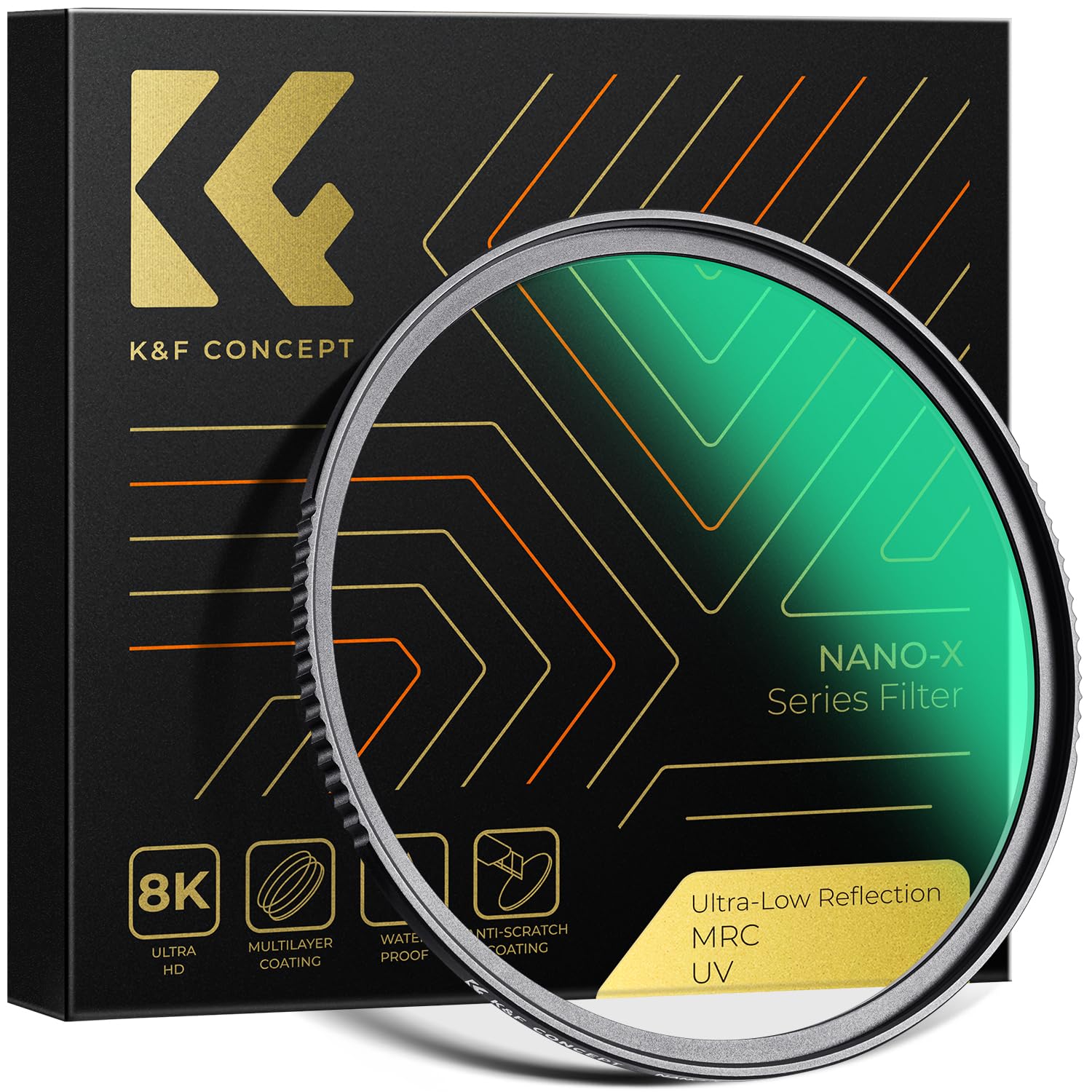 K&F Concept 52Mm Ultra Low Reflectivity Mcuv Lens Protection Filter 28 Multi Layer Coatings Ultra Slim Hd Waterproof Scratch Res