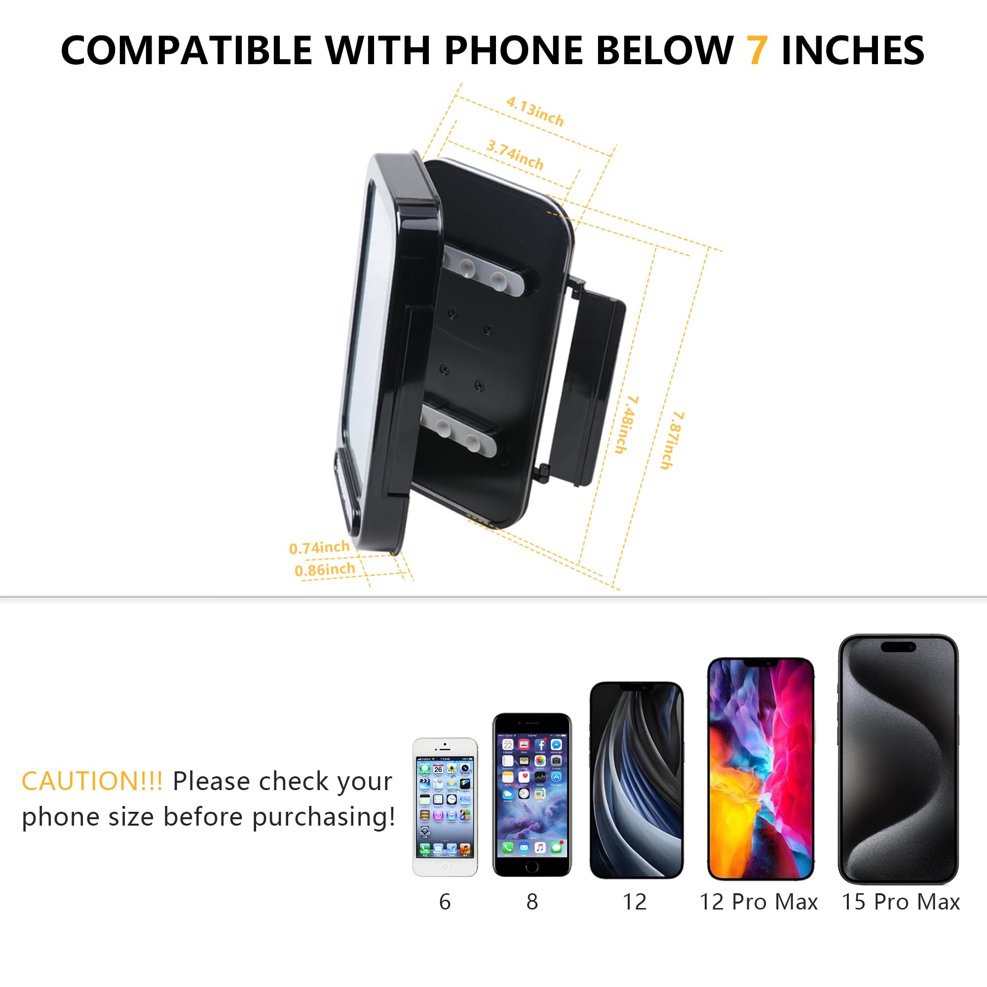 Rerpro Utv Atv Phone Mount Waterproof Holder Compatible With Polaris Rzr Ranger General Pioneer Talon Can Am Commander Maverick