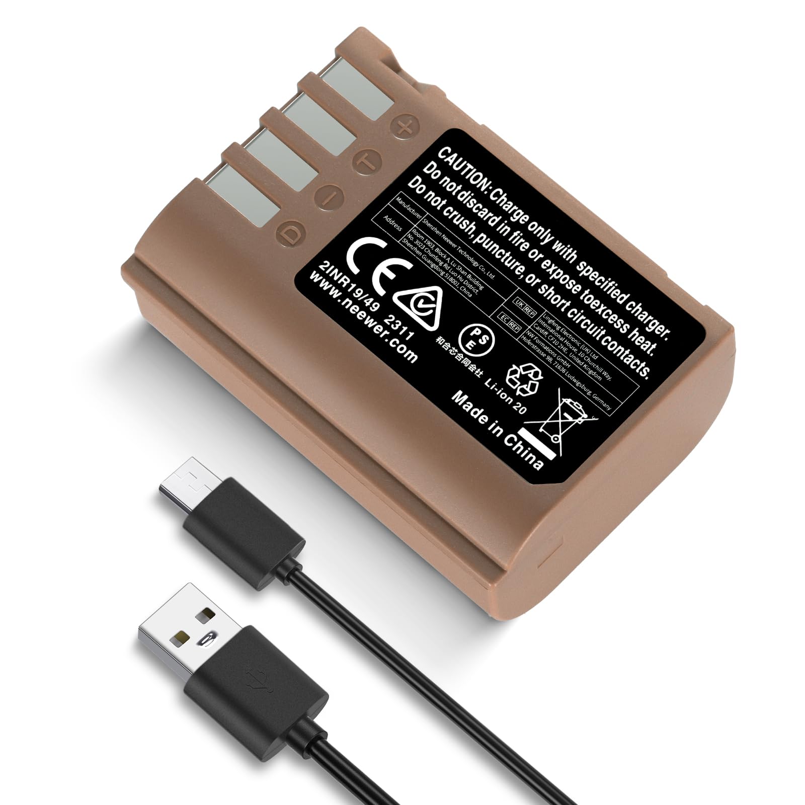 Neewer 2400Mah Dmw Blk22 Replacement Camera Battery For Panasonic Lumix S5Iix S5Ii S5 Gh6 Dc G9 Ii Gh5M2,2.8 Hrs Safe 100% Full