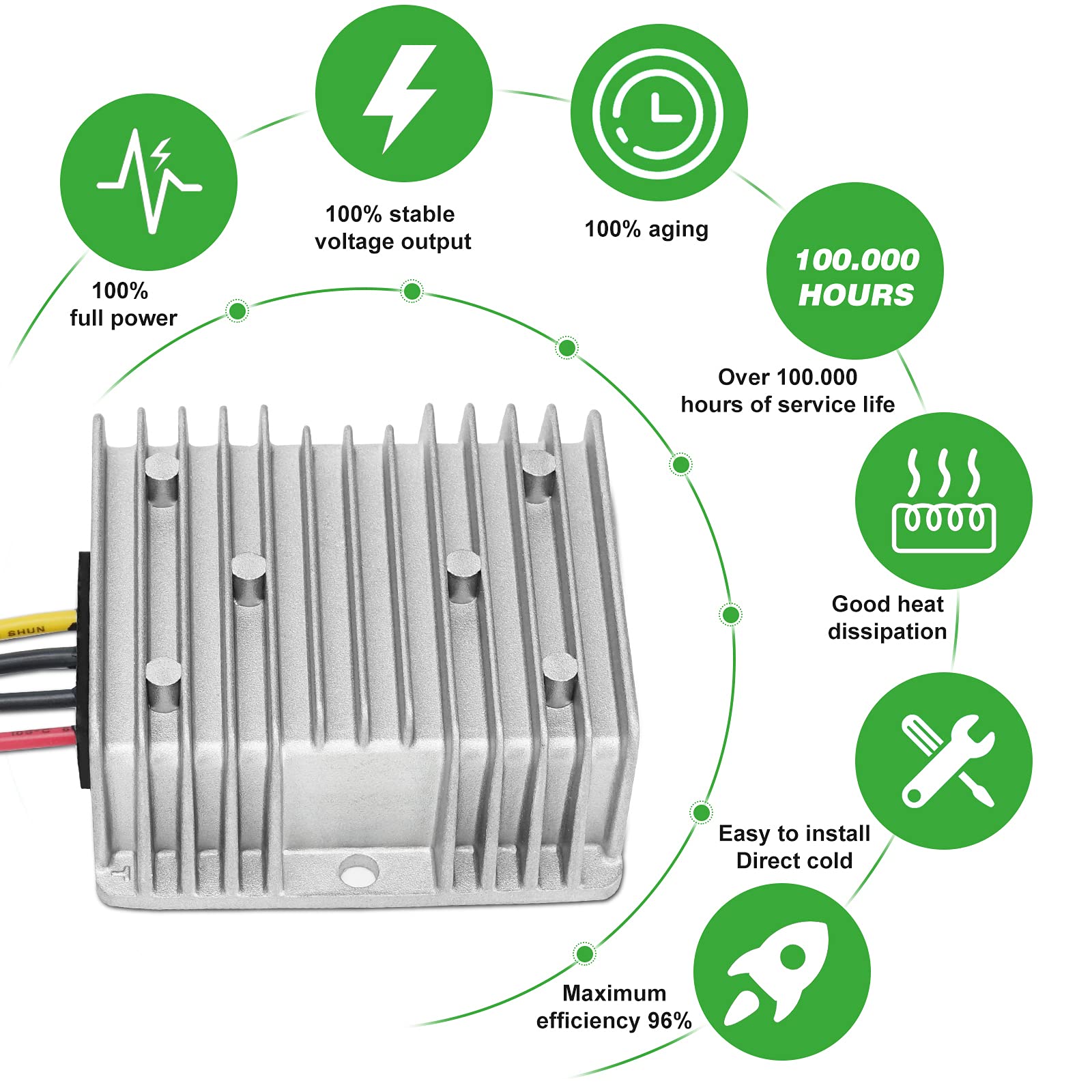 10A 120W Golf Cart 18V 20V 24V 36V 48V Step Down To Dc 12V Converter Voltage Regulator Reducer Power Buck Converter With Fuse Wa