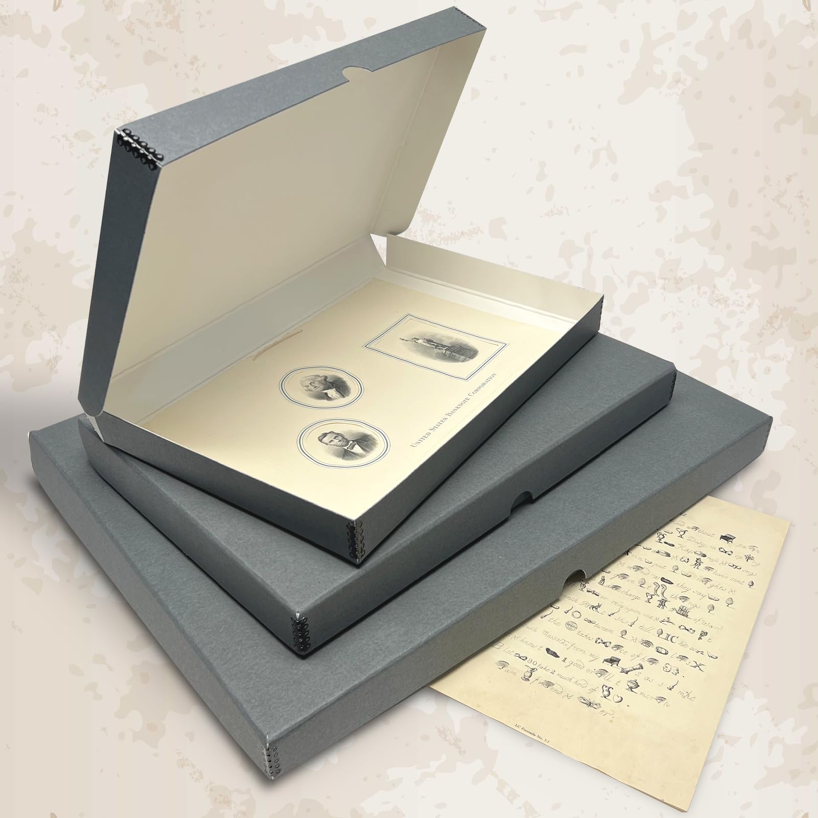 Golden State Art, Archival Folio Storage Box 16X20, Clamshell Design With Metal Edge, Preserve And Store Photos Documents Cards