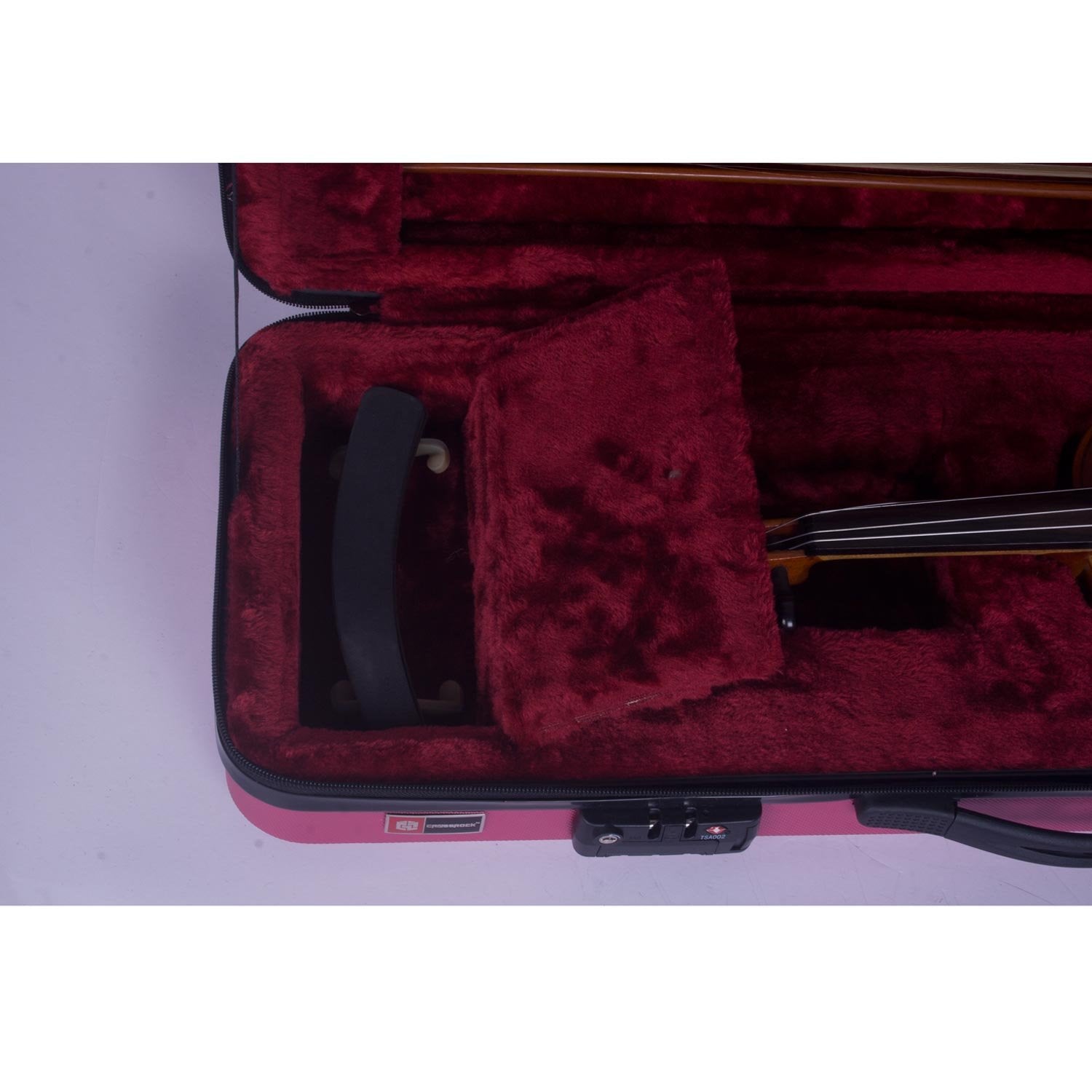 Crossrock Cra400Vfrd 4/4 Full Size Violin Case, Zippered Abs Molded Backpack Style In Red