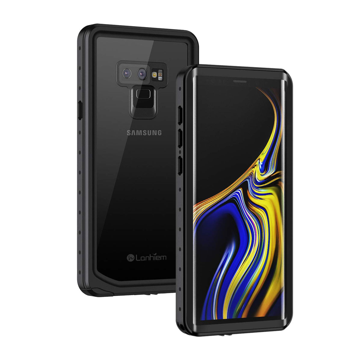 Lanhiem For Galaxy Note 9 Phone Case, Ip68 Waterproof Dustproof Shockproof Case With Built In Screen Protector, Full Body Underw