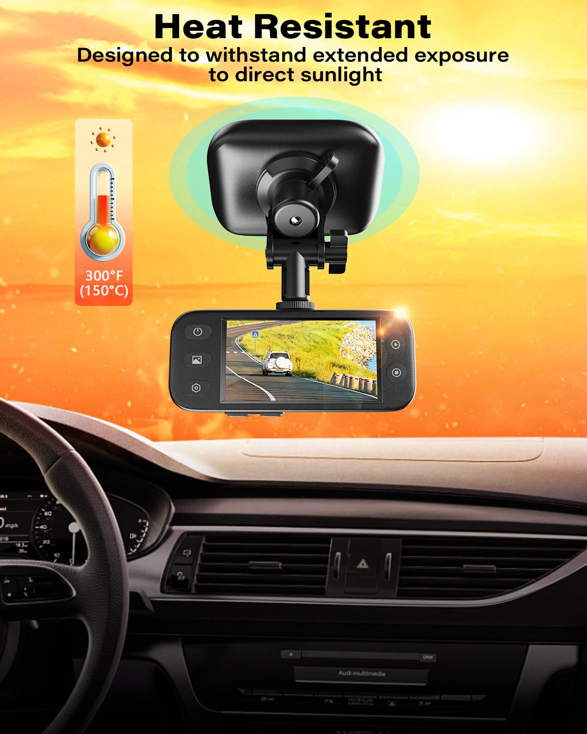 Apps2Car 8Pcs 3M Vhb Dash Cam Adhesive Pad With Electrostatic Film, Heat Resistant Car Mount Sticky Pad Replacement, Sticky Tape