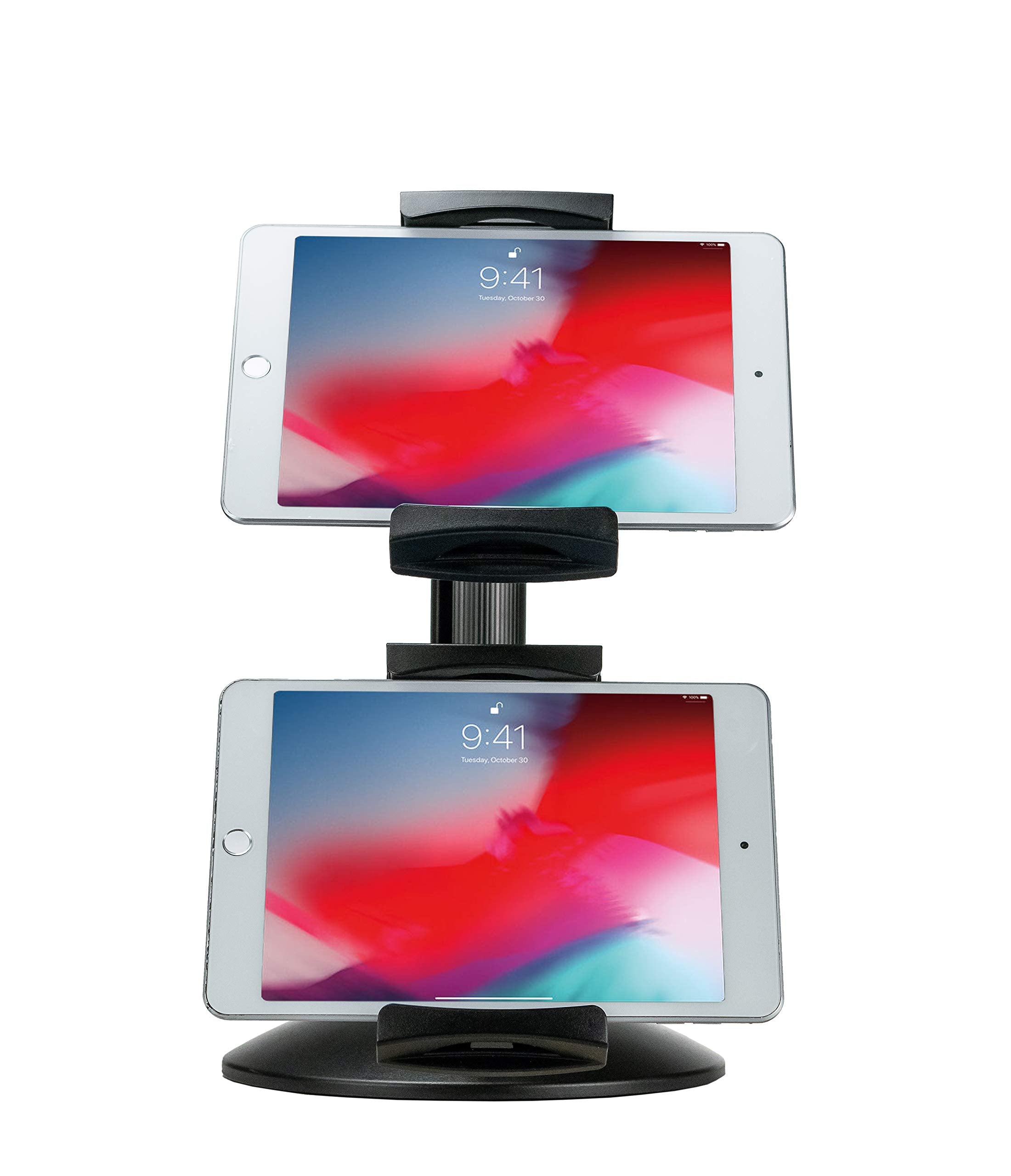 Dual Tablet Mount   Cta Quick Connect Dual Tablet Mount With Height Adjustable Arms For Ipad Air 1 4, And Tablets Up To 10