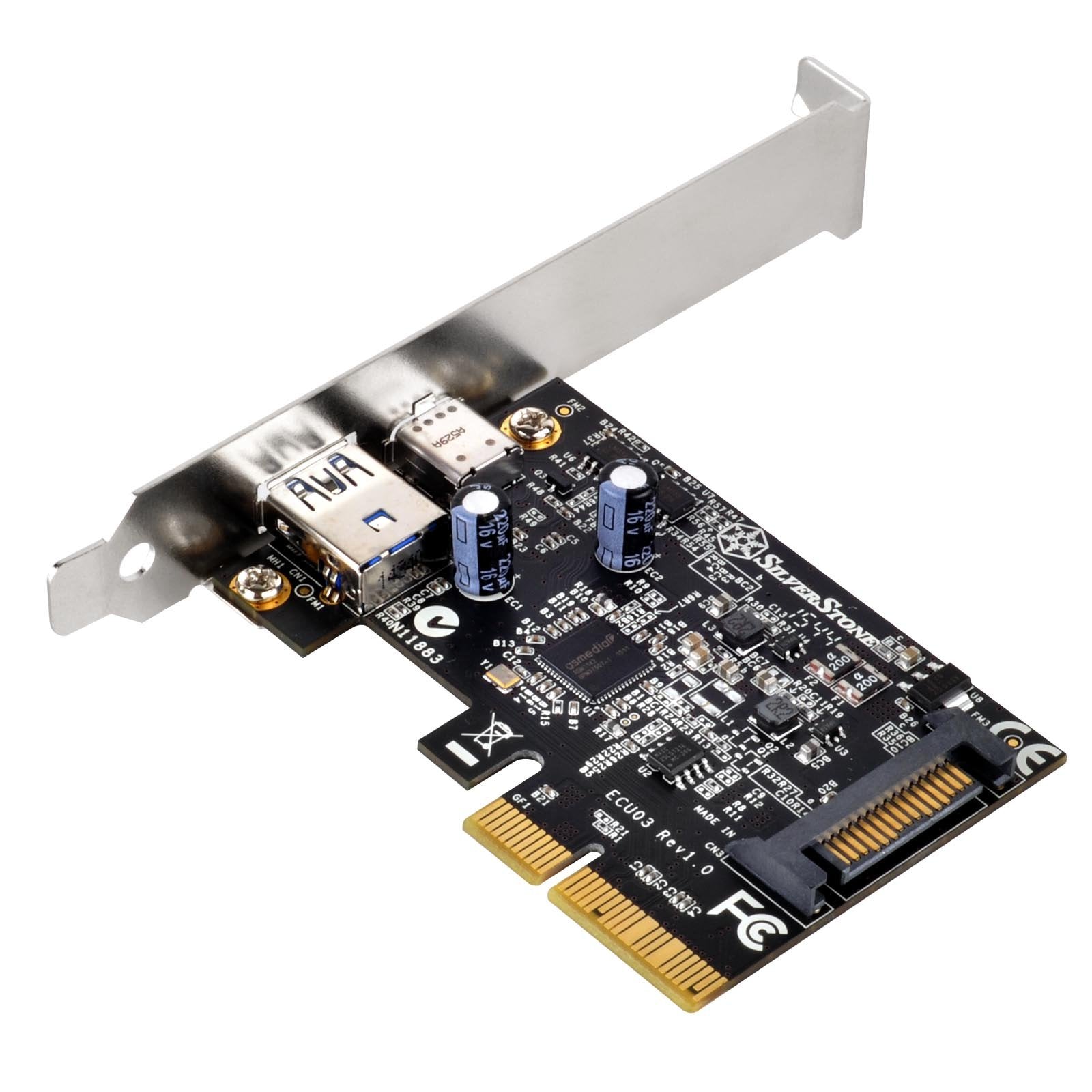 Silverstone Technology Usb 3.1 External Type A & Type C Pci E Card Ecu03 Components Other
