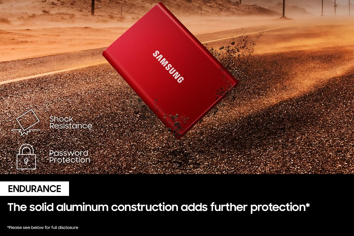 Samsung T7 Portable Ssd 500Gb   Up To 1050Mb/S   Usb 3.2 External Solid State Drive, Gray (Mu Pc500T/Am)