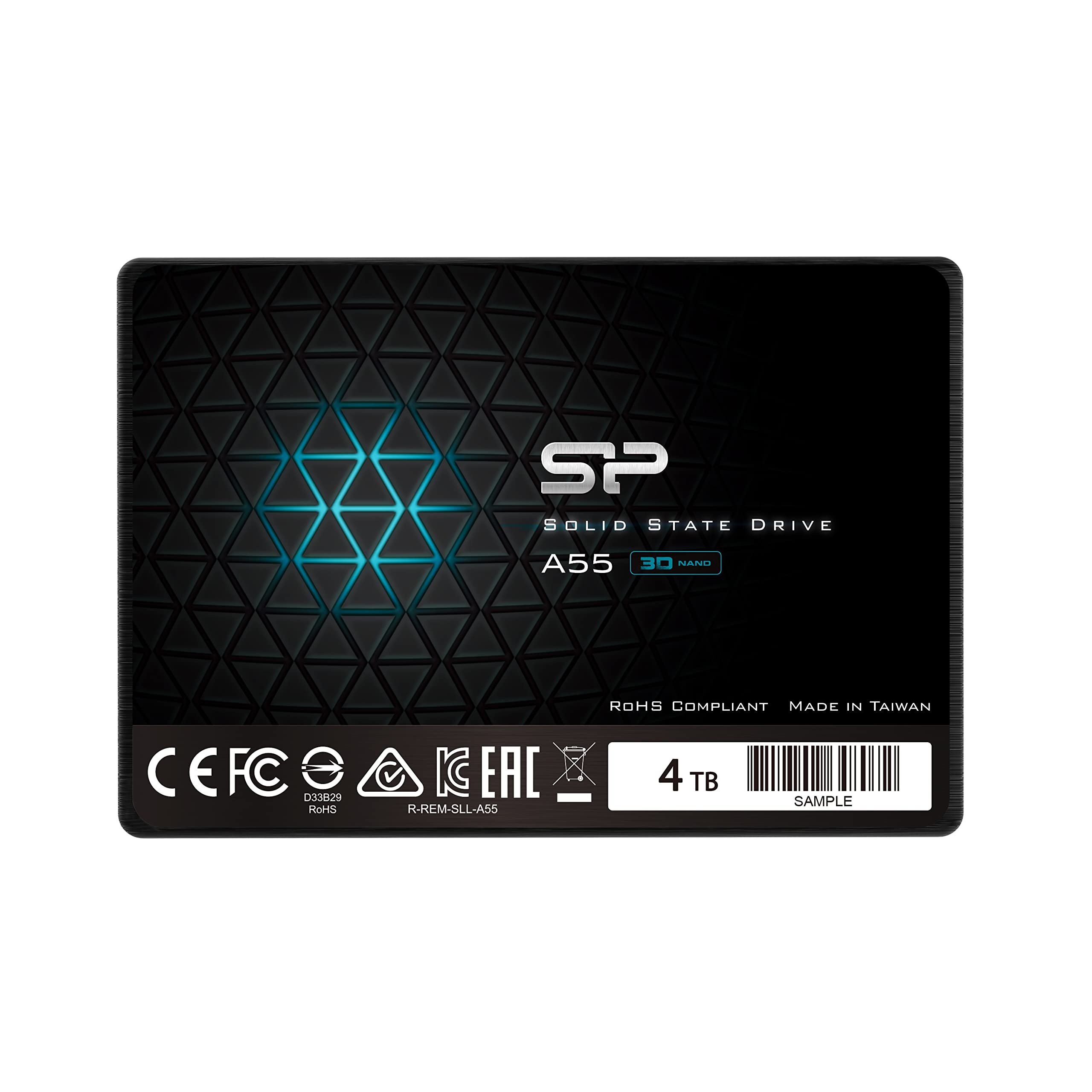 Silicon Power 4Tb Ssd 3D Nand A55 Slc Cache Performance Boost Sata Iii 2.5'' 7Mm (0.28'') Internal Solid State Drive (Sp004Tbss3