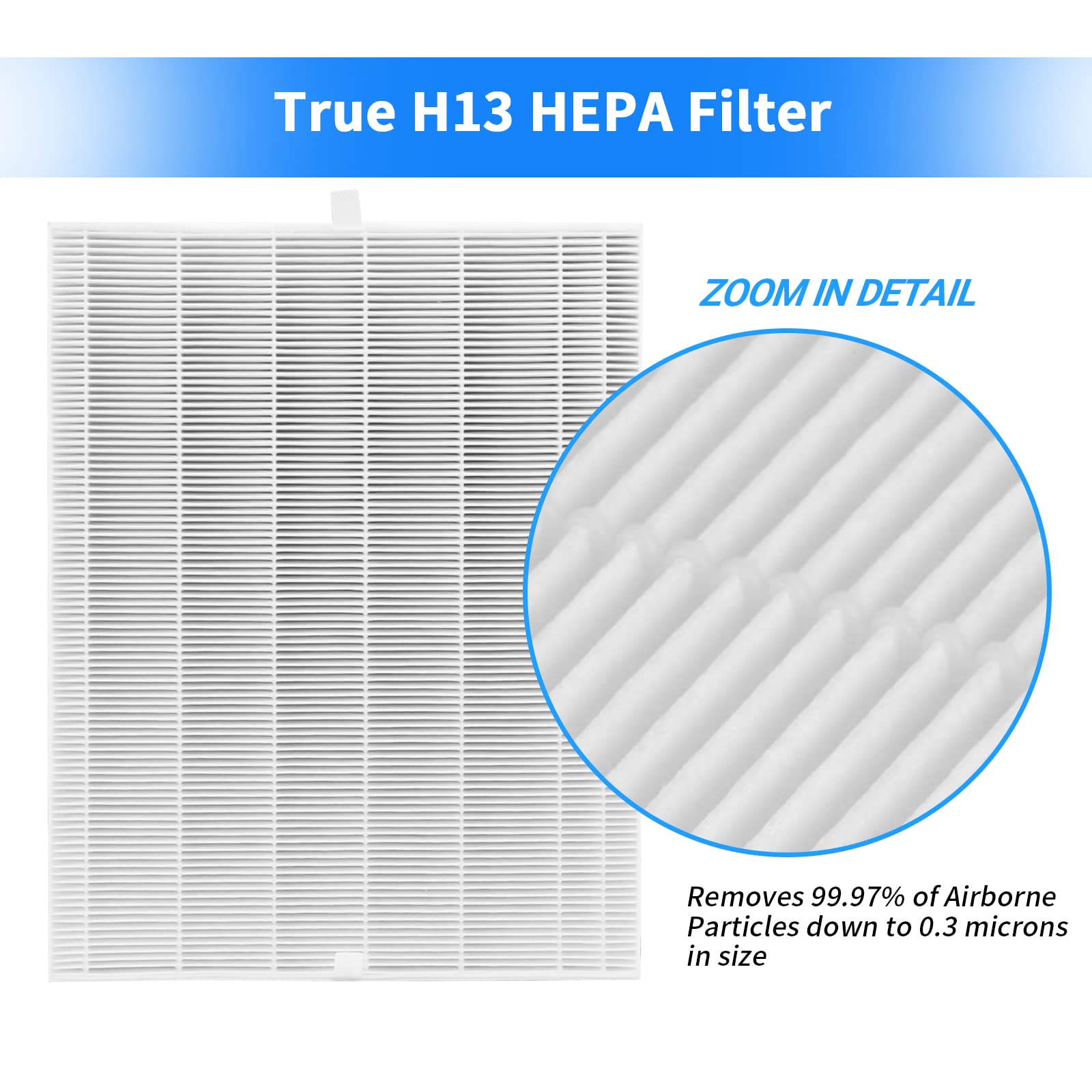 Gokbny 116130 True Hepa Replacement Filter H Compatible With Winix 5500 2 Purifier And Models Am80, 4 Set Include 4  True Hepa F