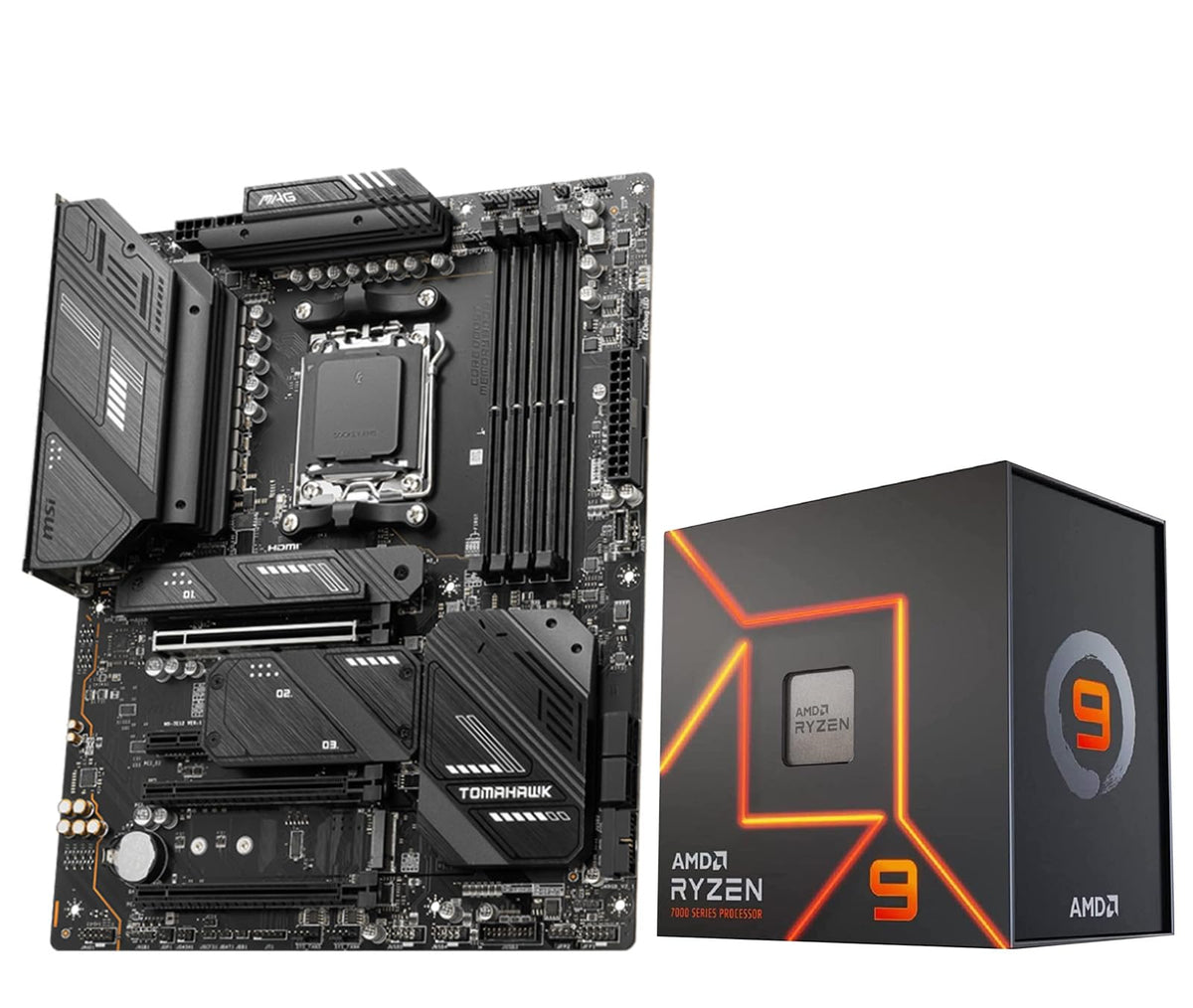 Amd Ryzen 9 7900X Cpu Processor Bundle With Msi Mag X670E Tomahawk Wifi Gaming Motherboard (Am5, Ddr5, Pcie 5.0, Usb 3.2 Gen 2,